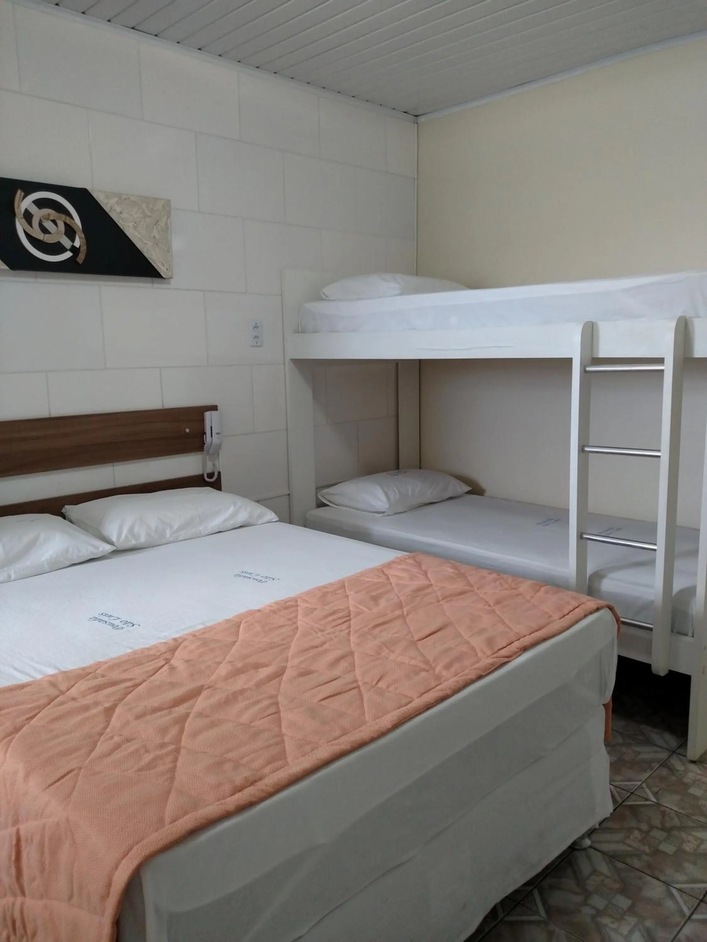 Bed in Pousada São Luiz