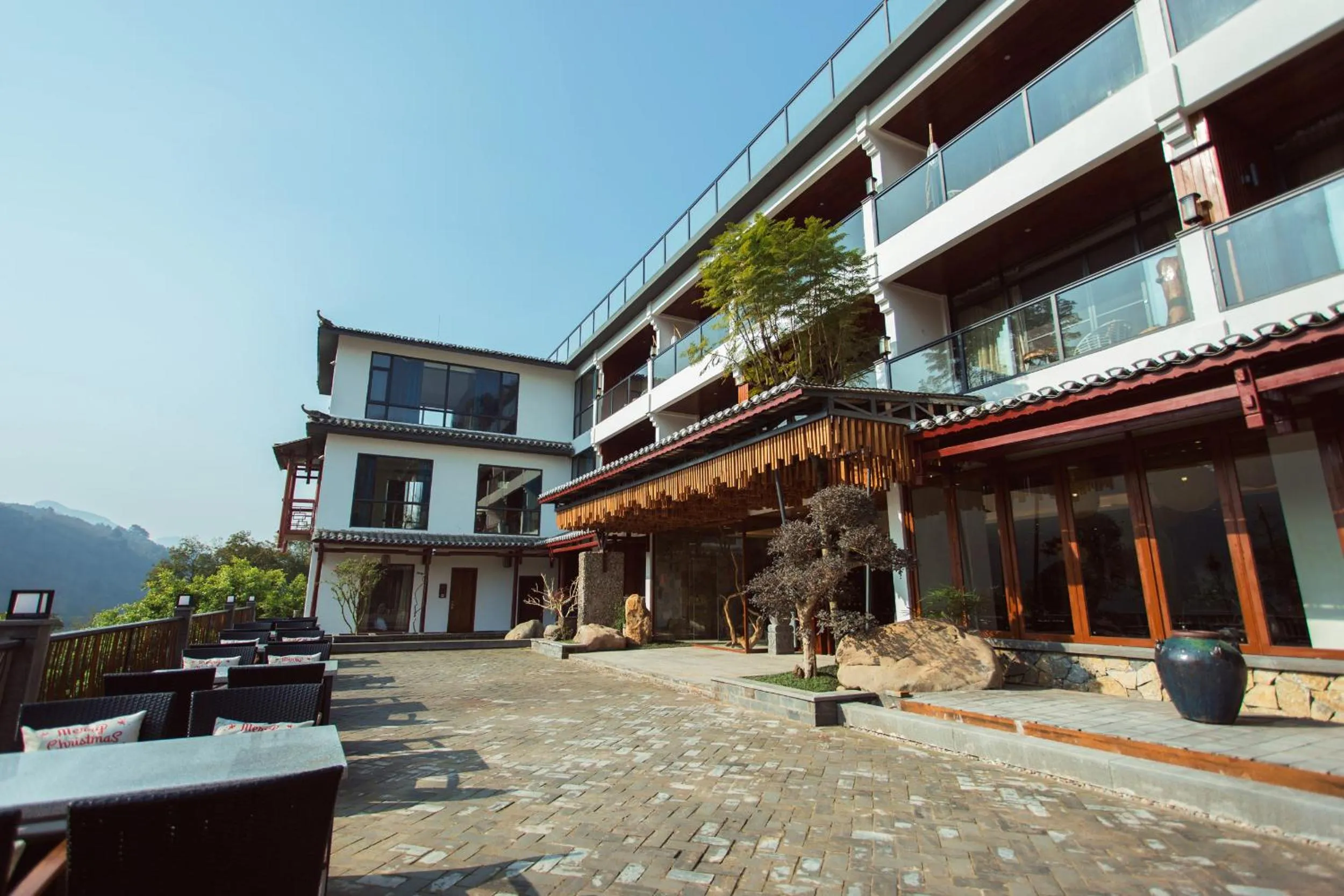 Patio in Li River Resort