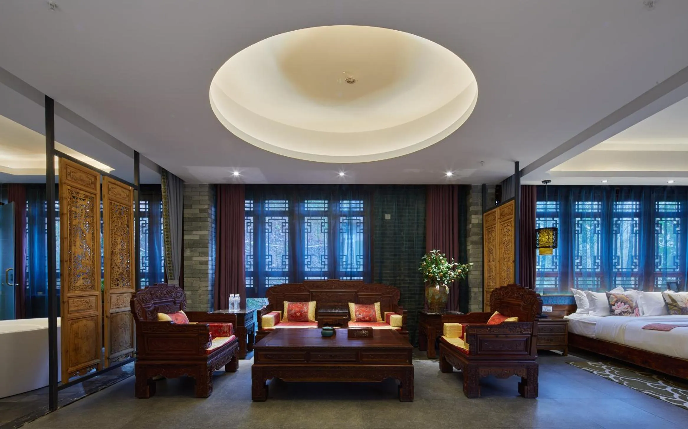 Lounge or bar, Bed in Li River Resort