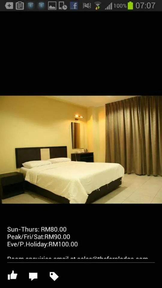 Bed in The Fern Lodge Hotel