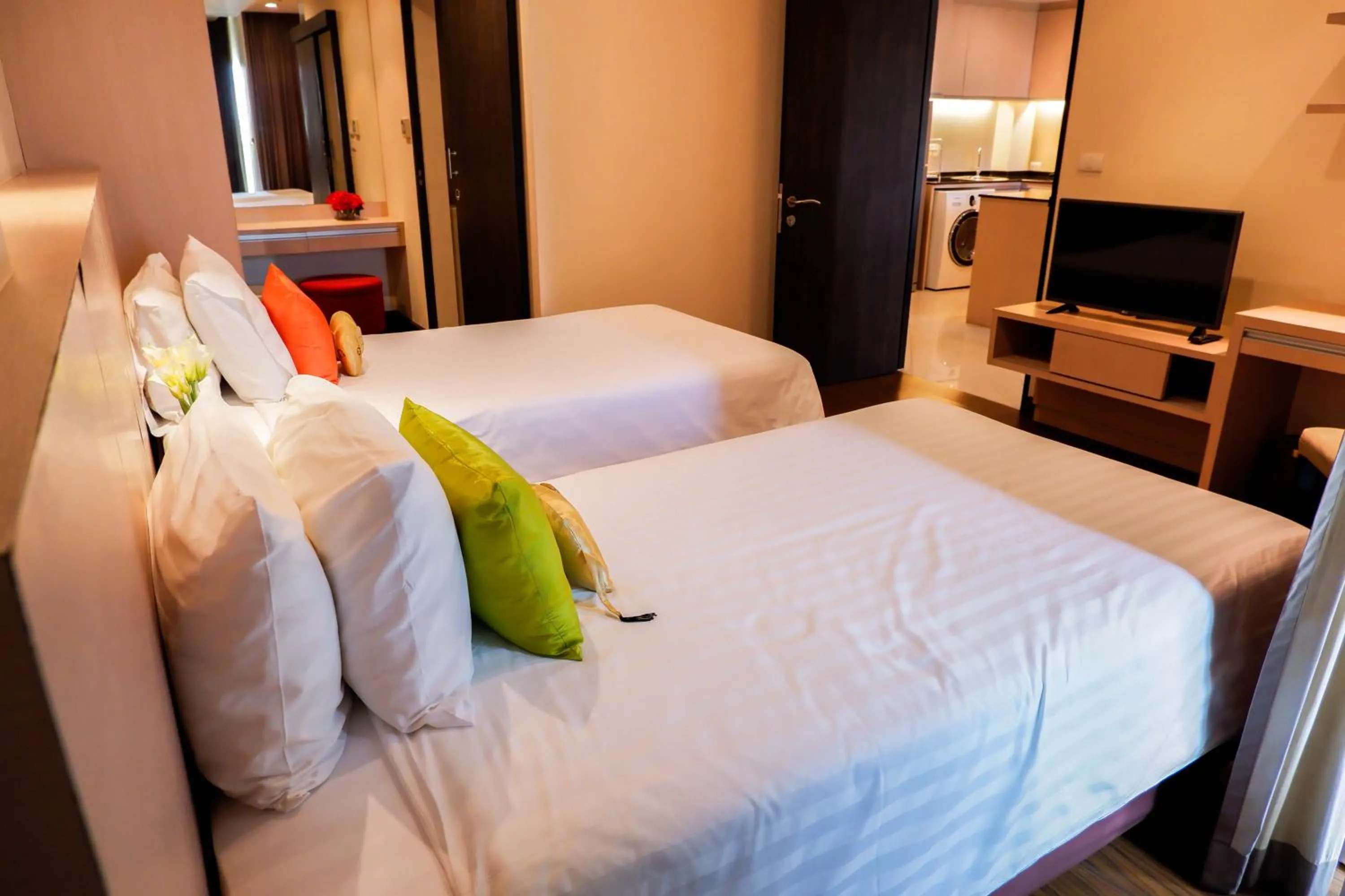 Bedroom, Bed in Park Village Rama II