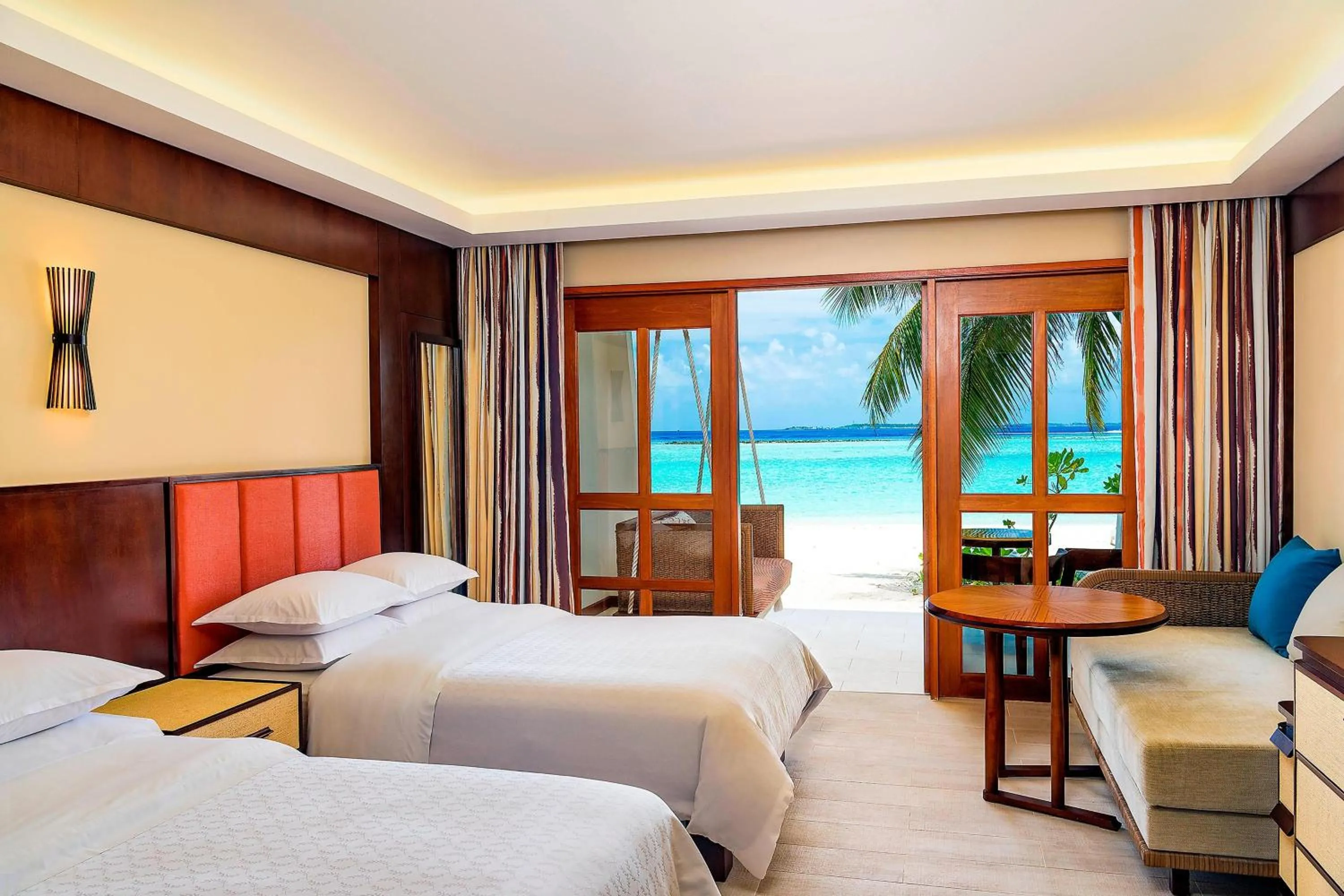 Beach, Bed in Sheraton Maldives Full Moon Resort & Spa