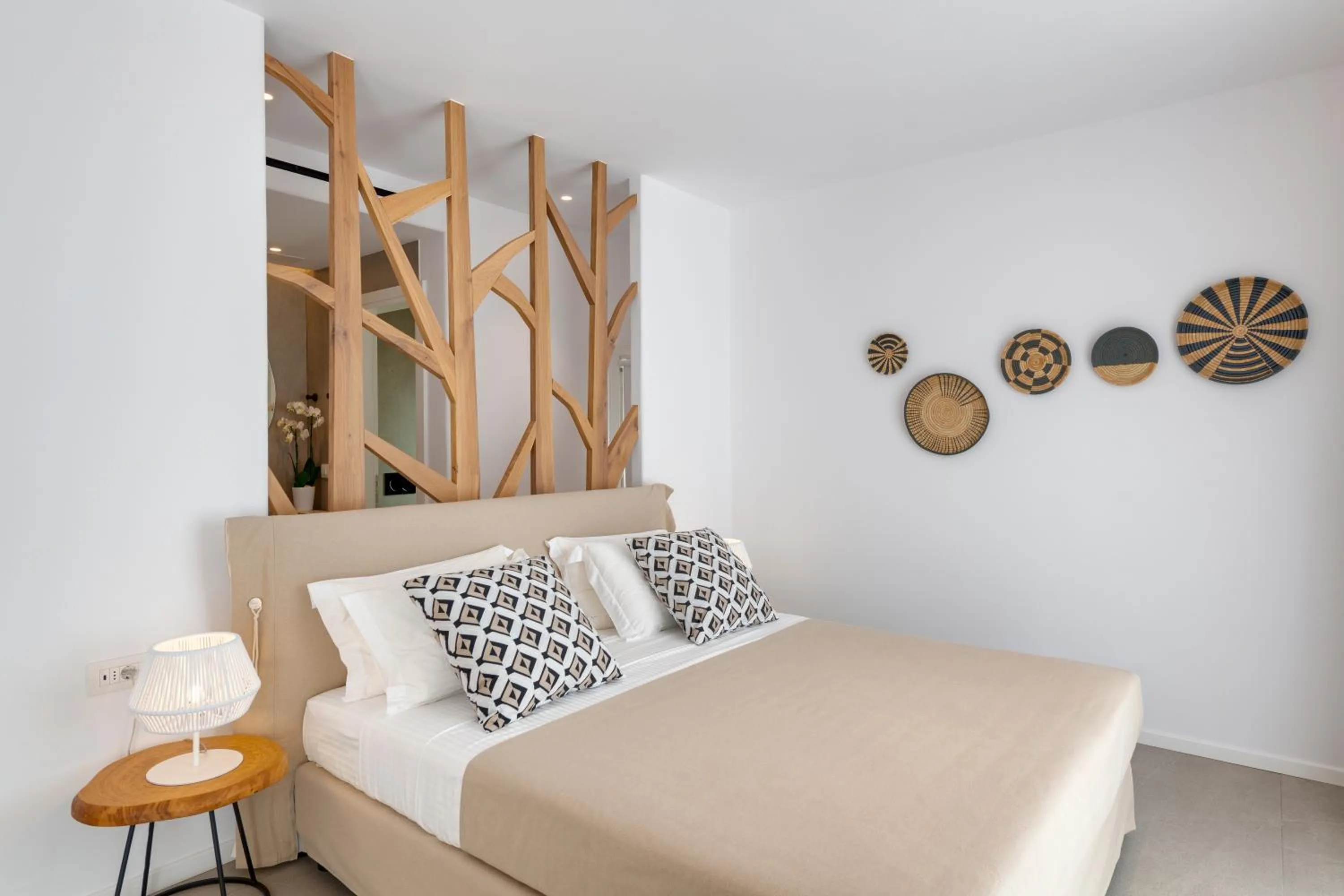 Bed in Elia Mykonos Resort