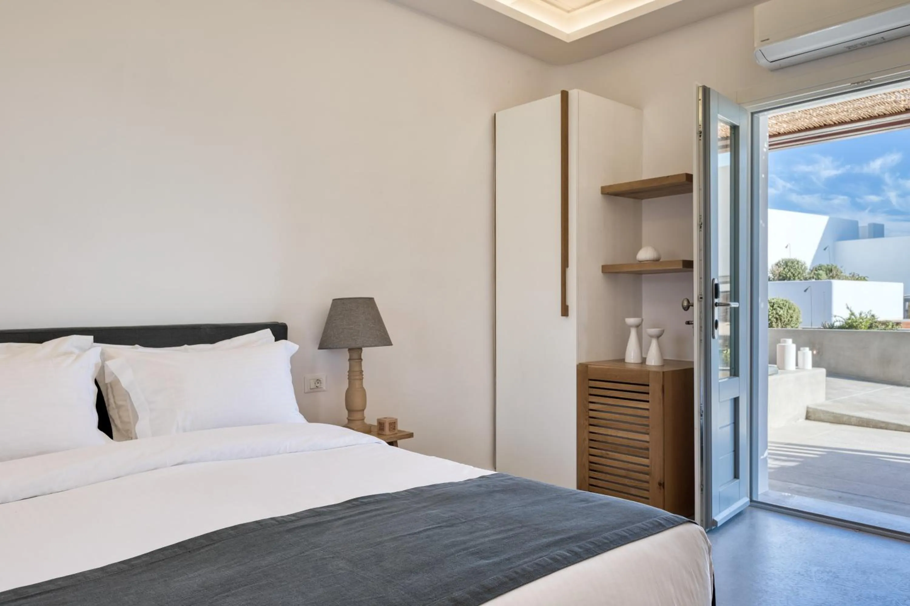 Bed in Elia Mykonos Resort