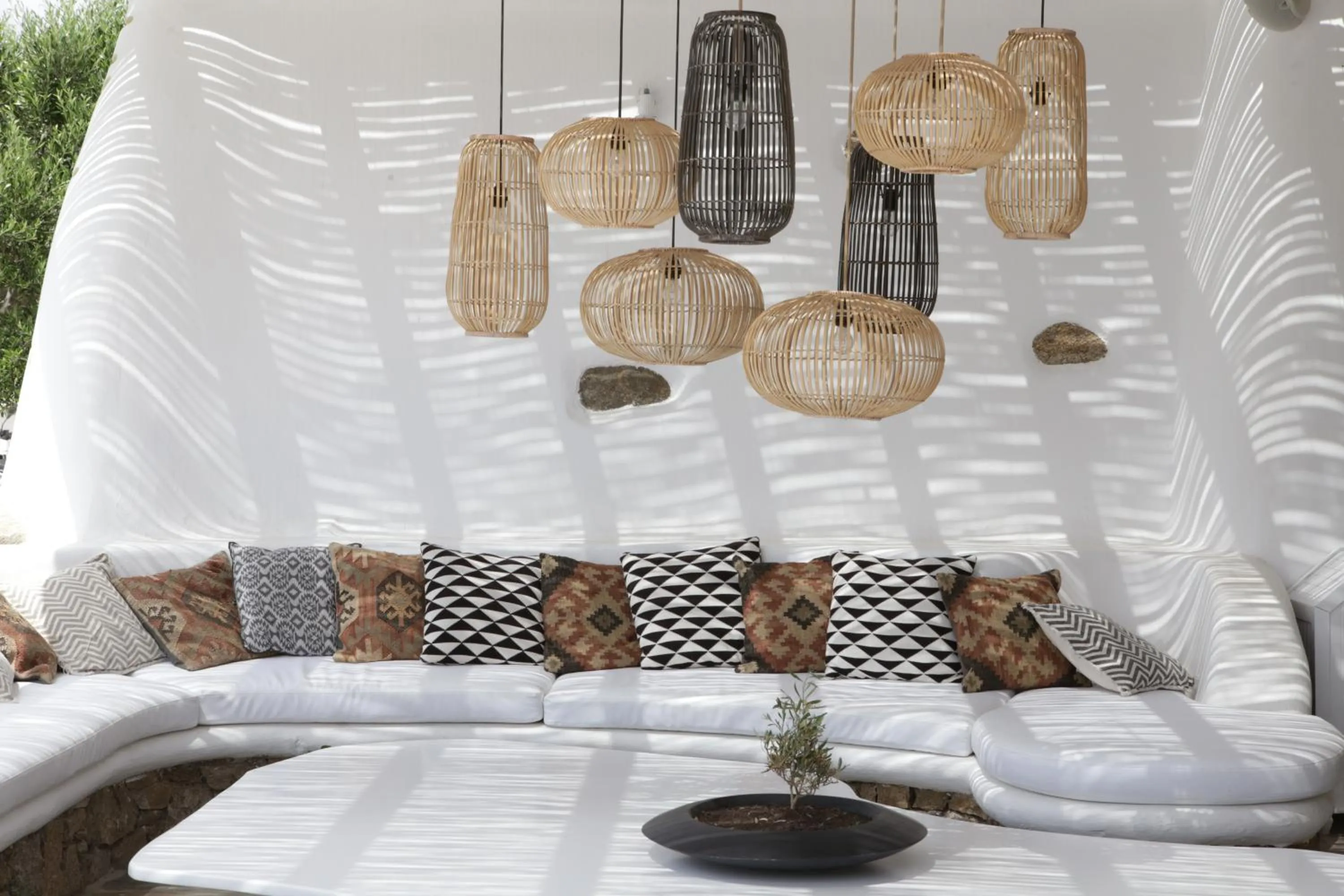 Seating area in Elia Mykonos Resort