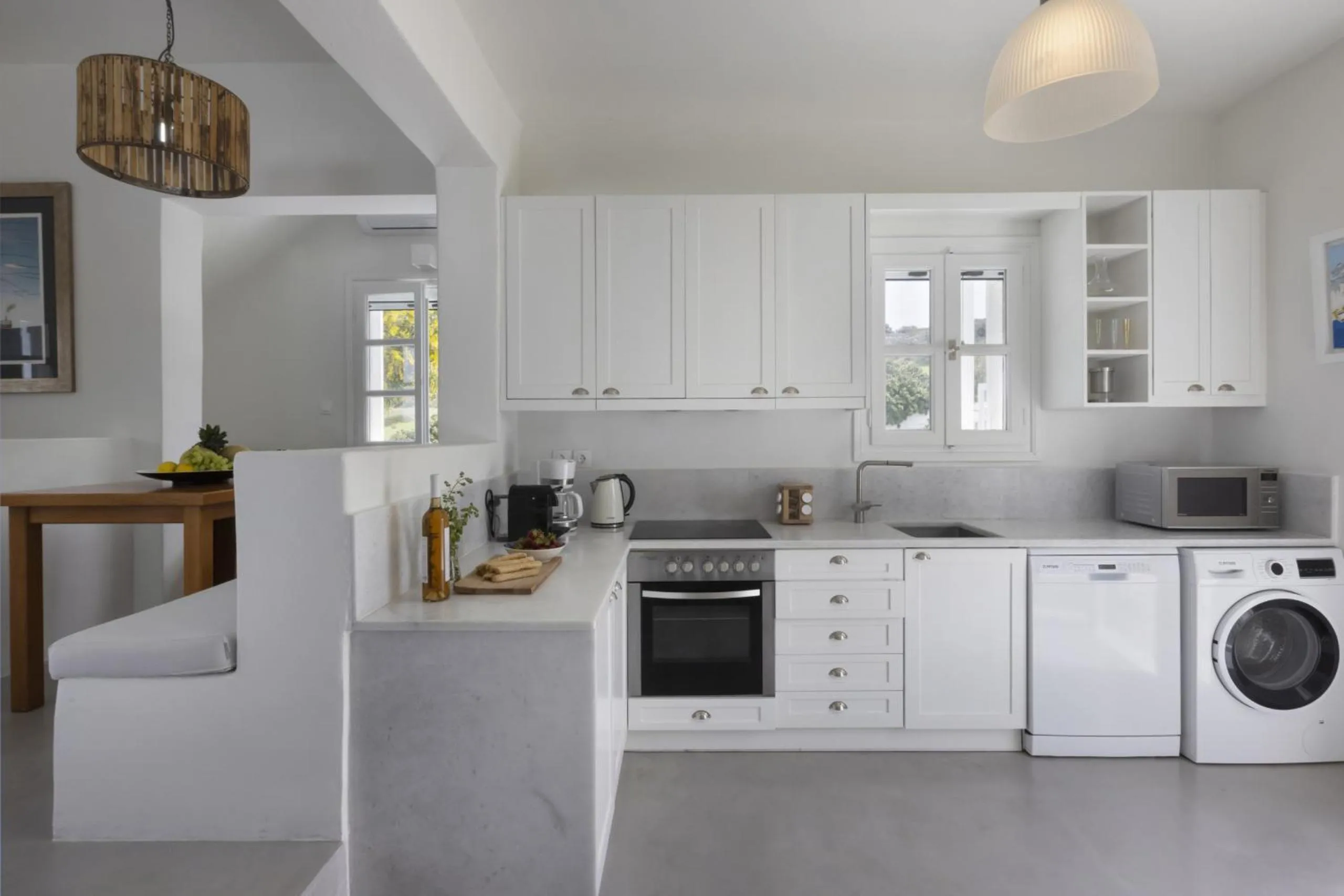 Kitchen or kitchenette in Villa Alkyoni · Beautiful 8-person Family Villa with Great Views