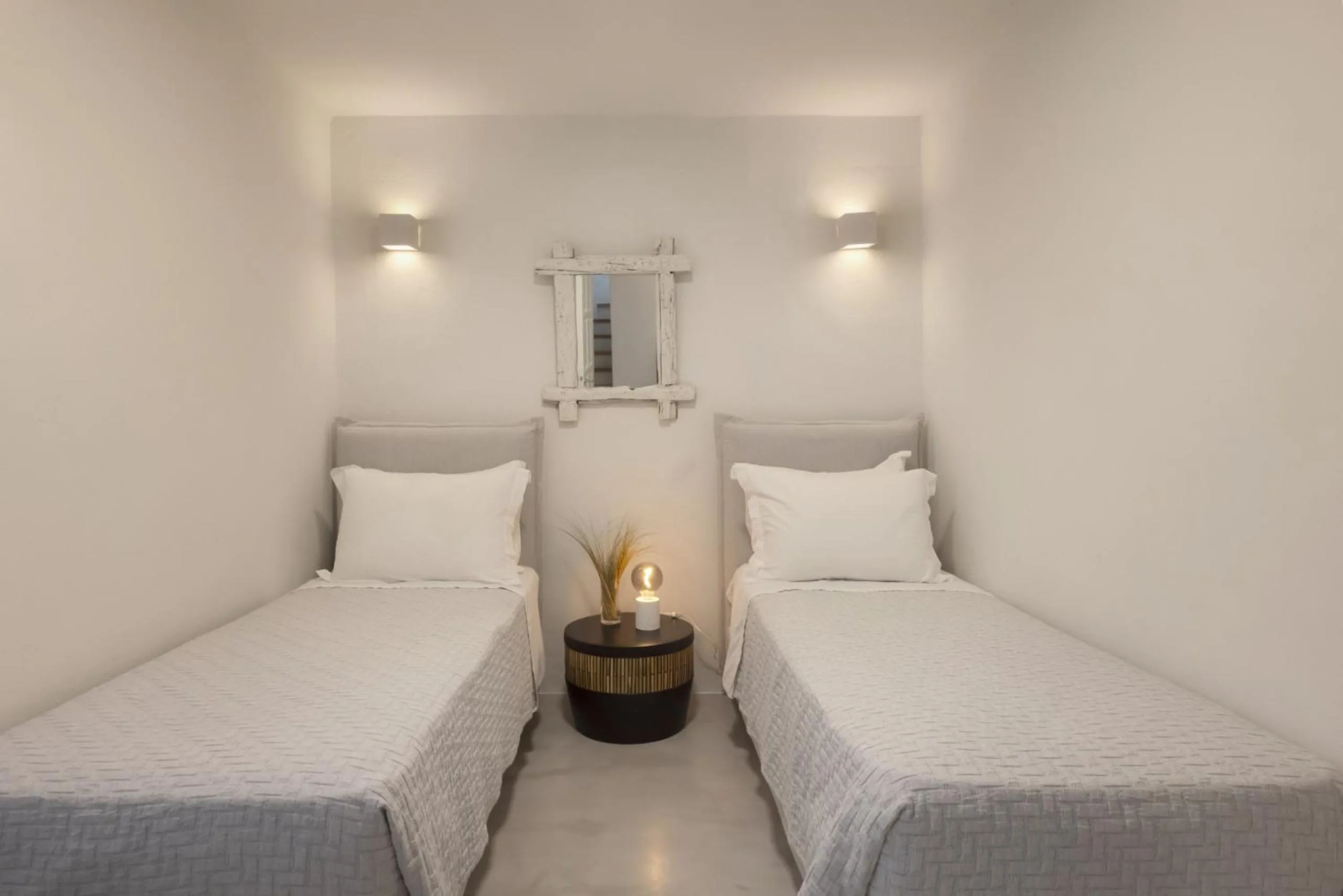 Bed in Villa Alkyoni · Beautiful 8-person Family Villa with Great Views
