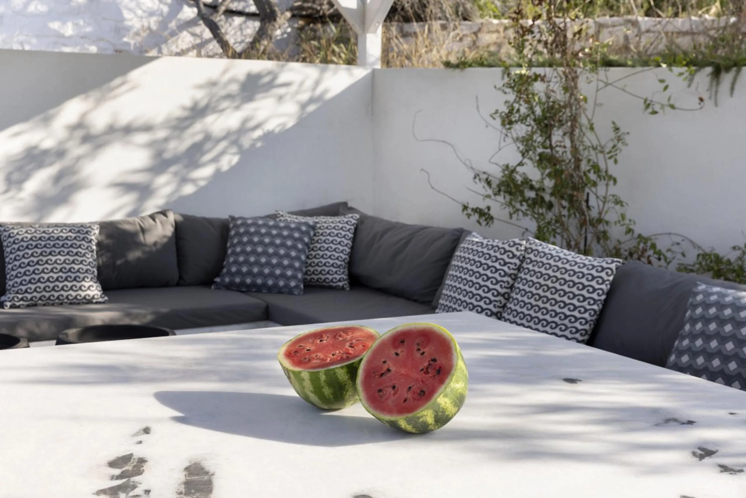Patio in Villa Alkyoni · Beautiful 8-person Family Villa with Great Views