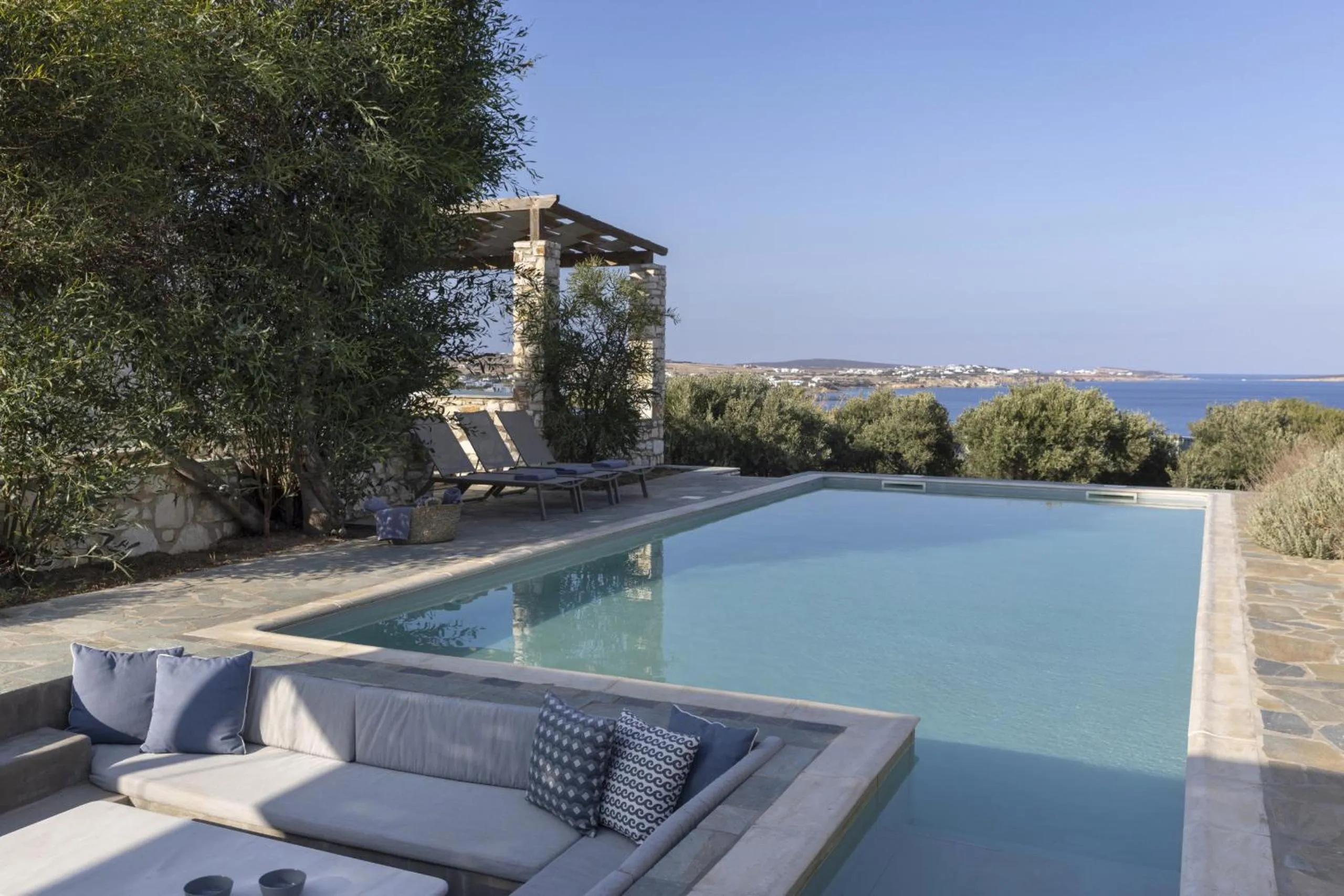 Swimming pool in Villa Alkyoni · Beautiful 8-person Family Villa with Great Views