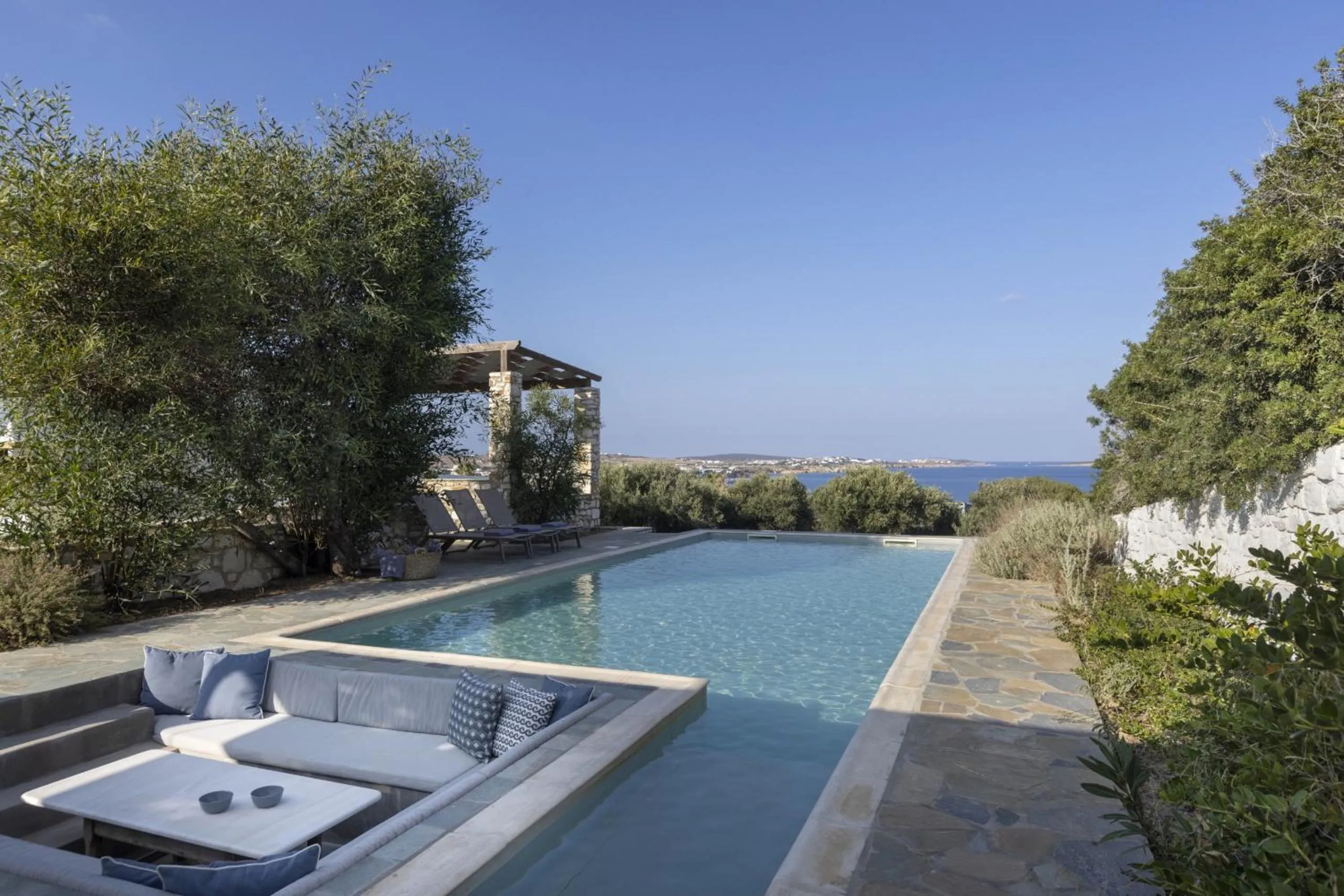 Swimming pool in Villa Alkyoni · Beautiful 8-person Family Villa with Great Views