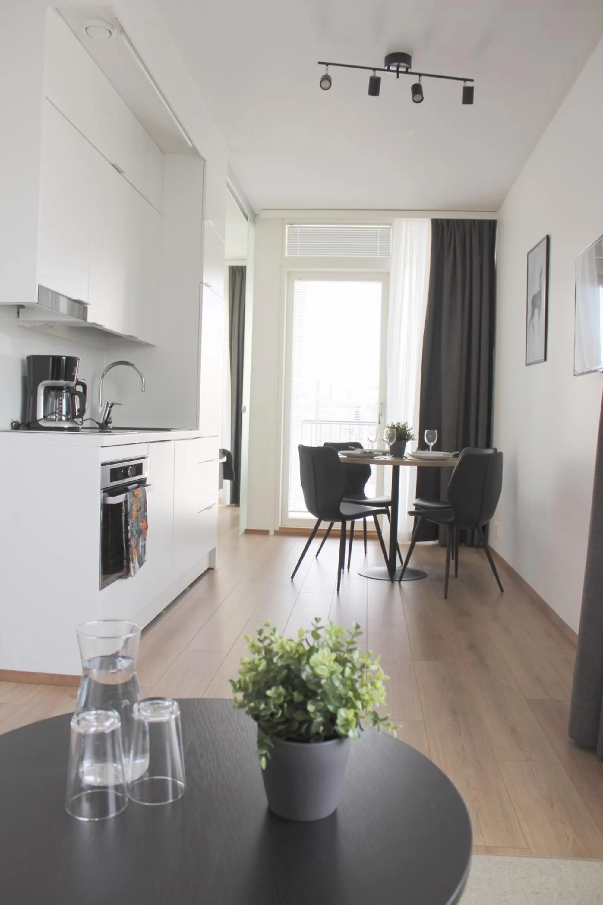 Kitchen or kitchenette in Forenom Serviced Apartments Rovaniemi Valtakatu