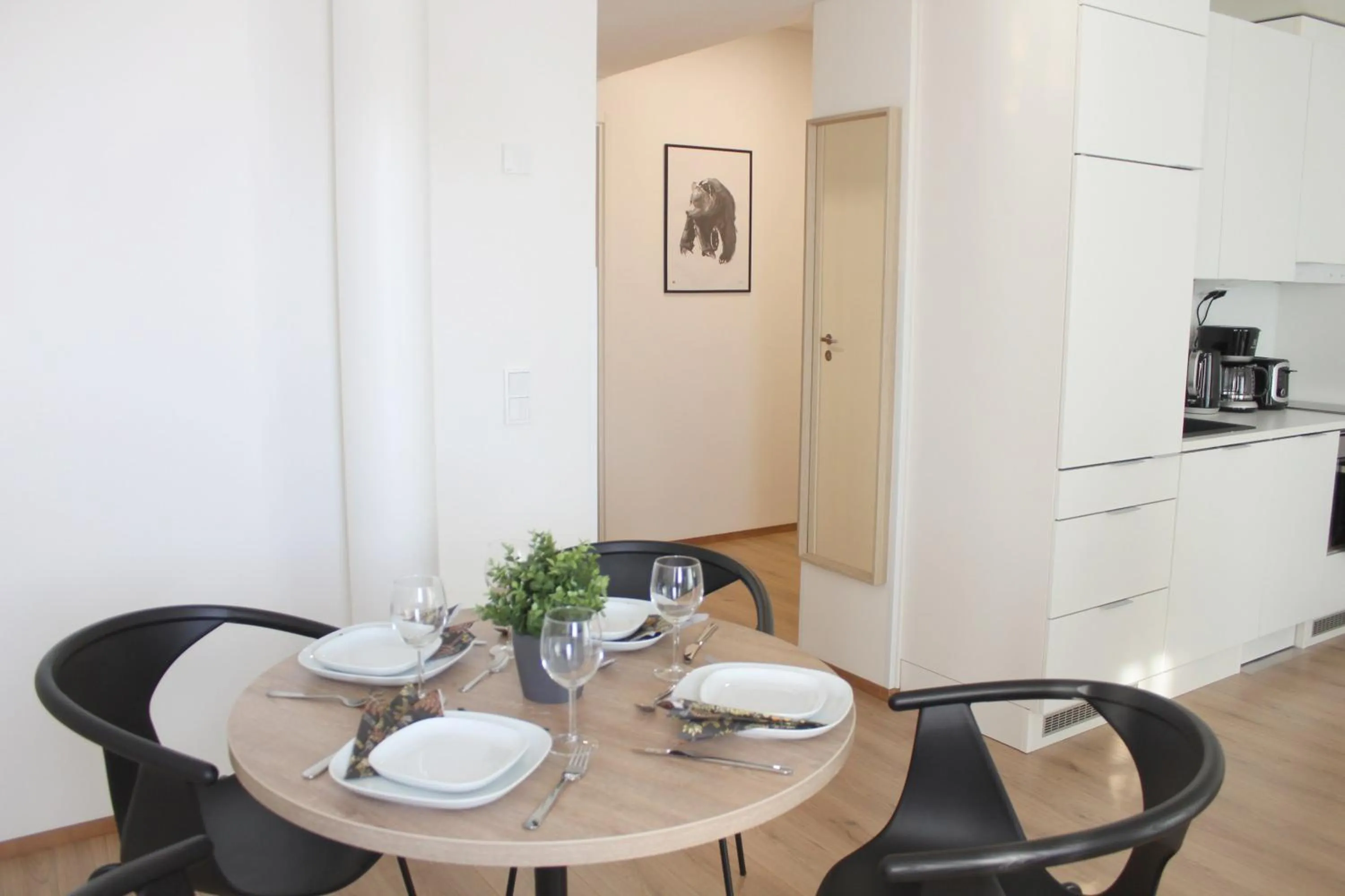 Dining area in Forenom Serviced Apartments Rovaniemi Valtakatu