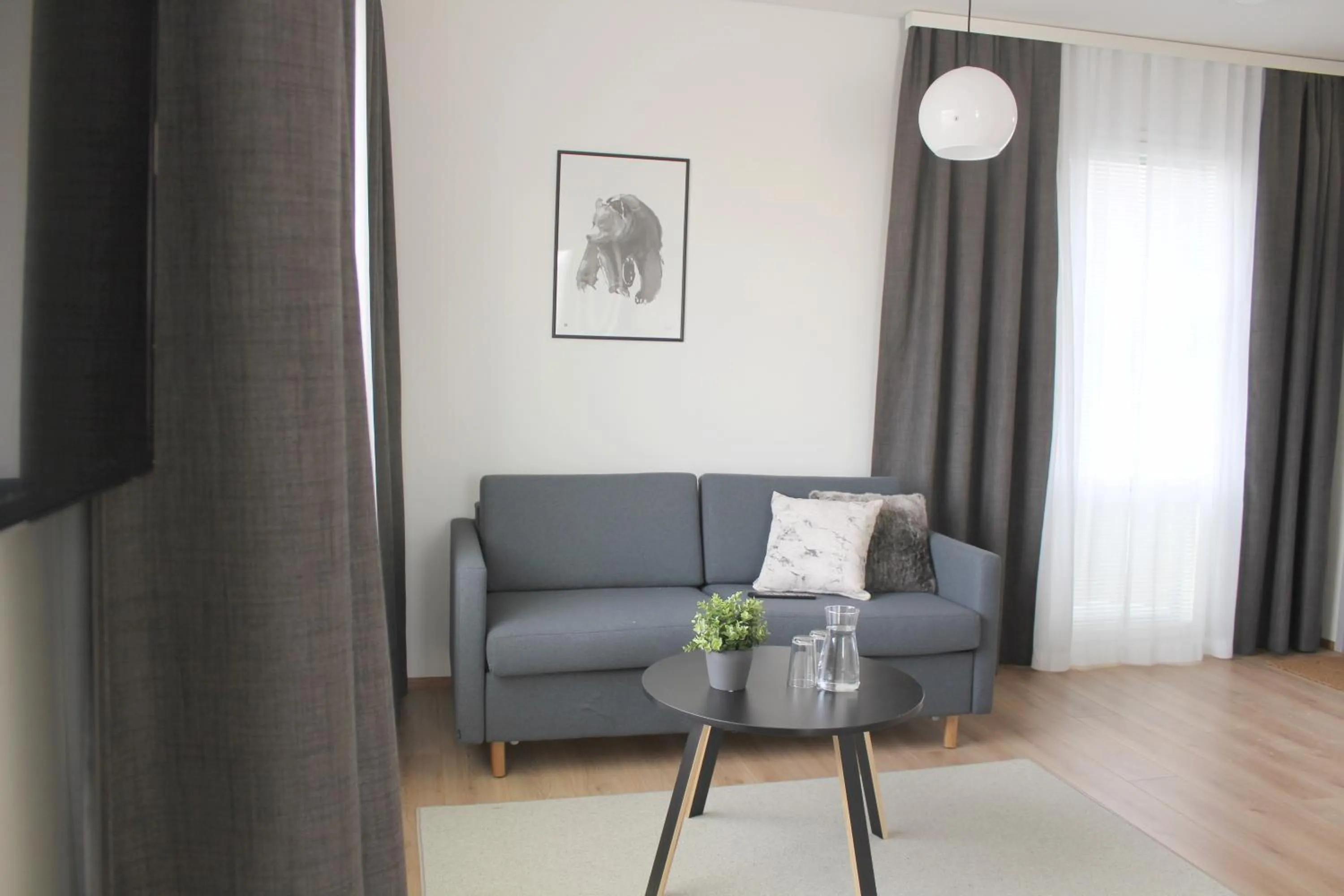 Living room in Forenom Serviced Apartments Rovaniemi Valtakatu
