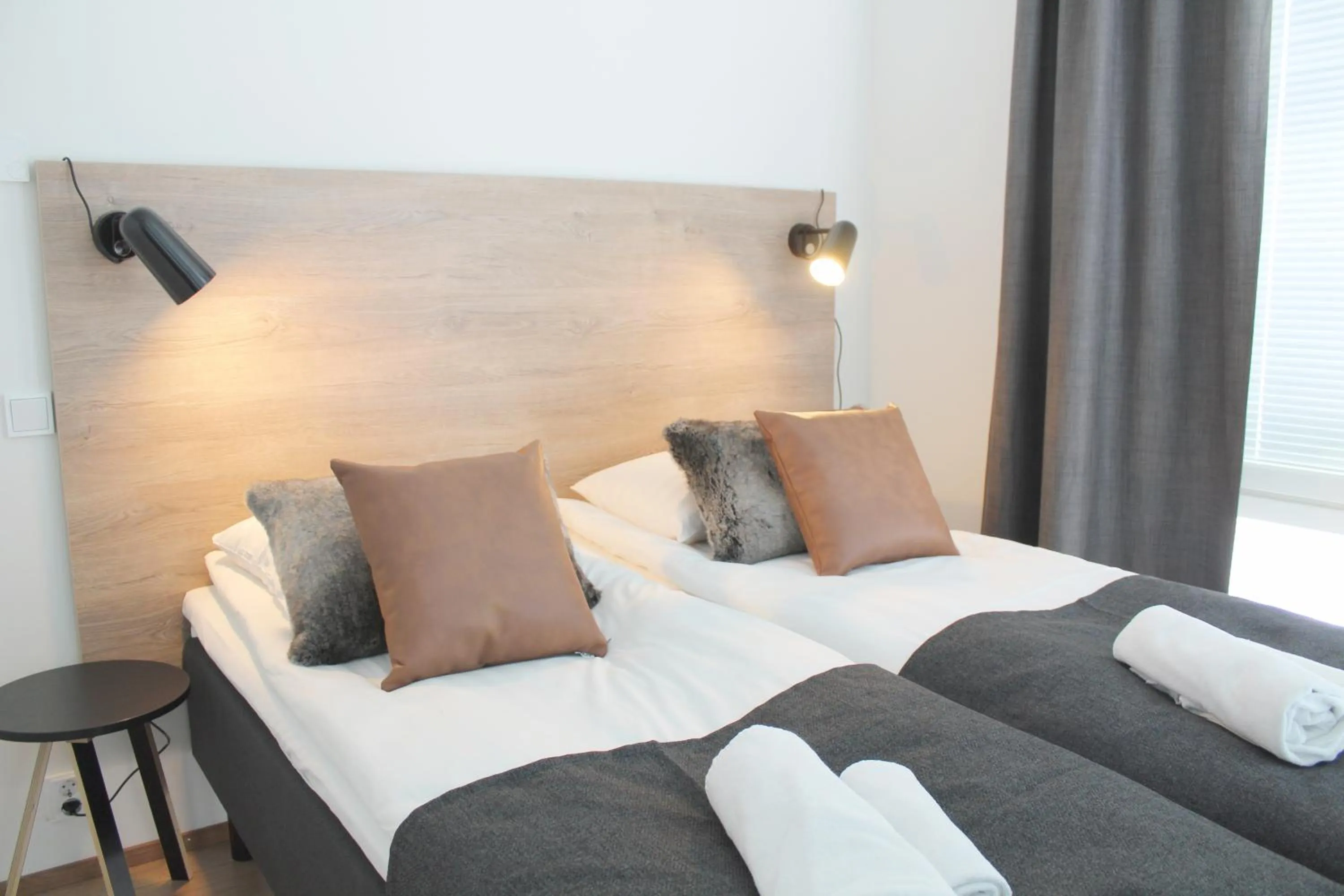 Bed in Forenom Serviced Apartments Rovaniemi Valtakatu
