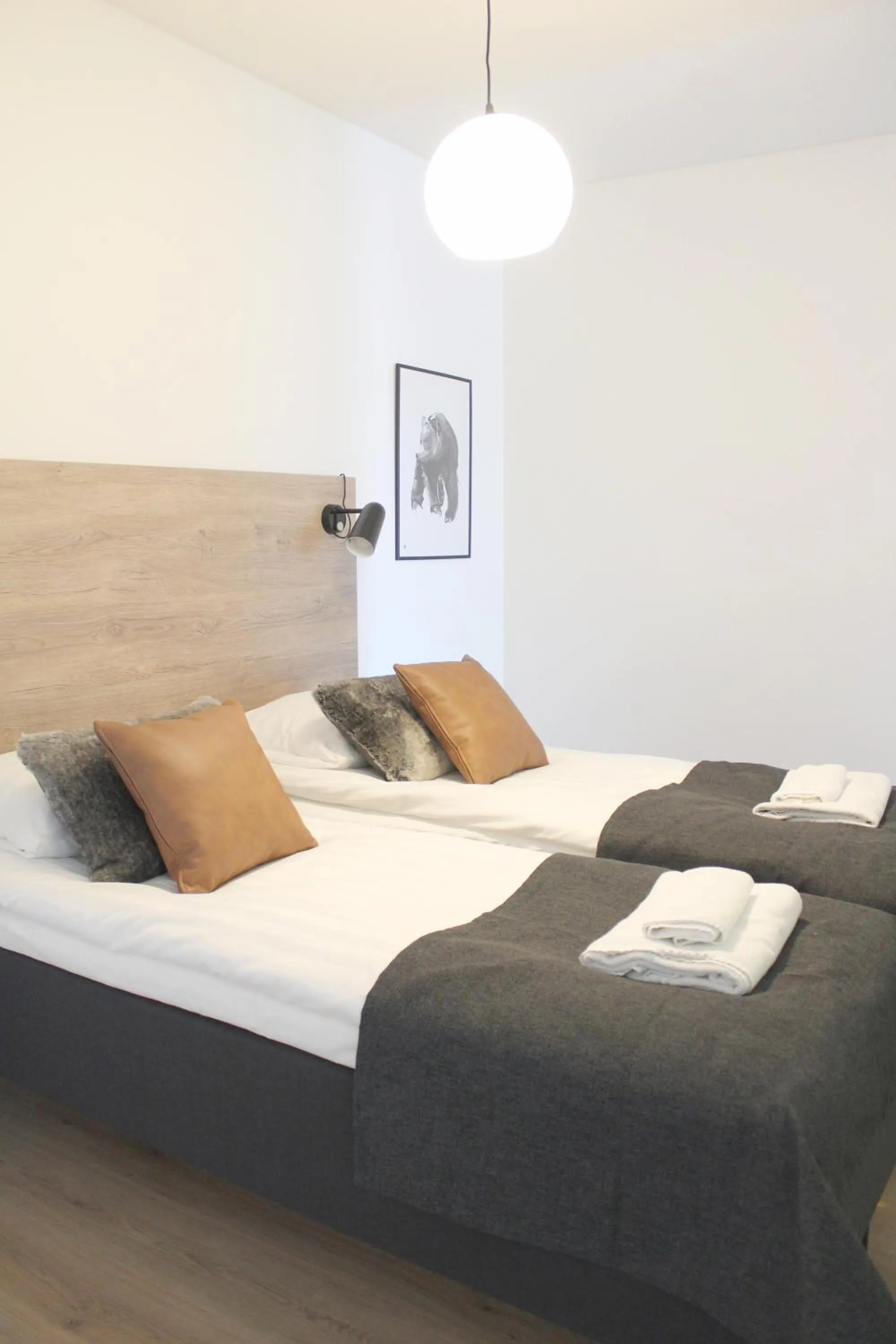Bed in Forenom Serviced Apartments Rovaniemi Valtakatu