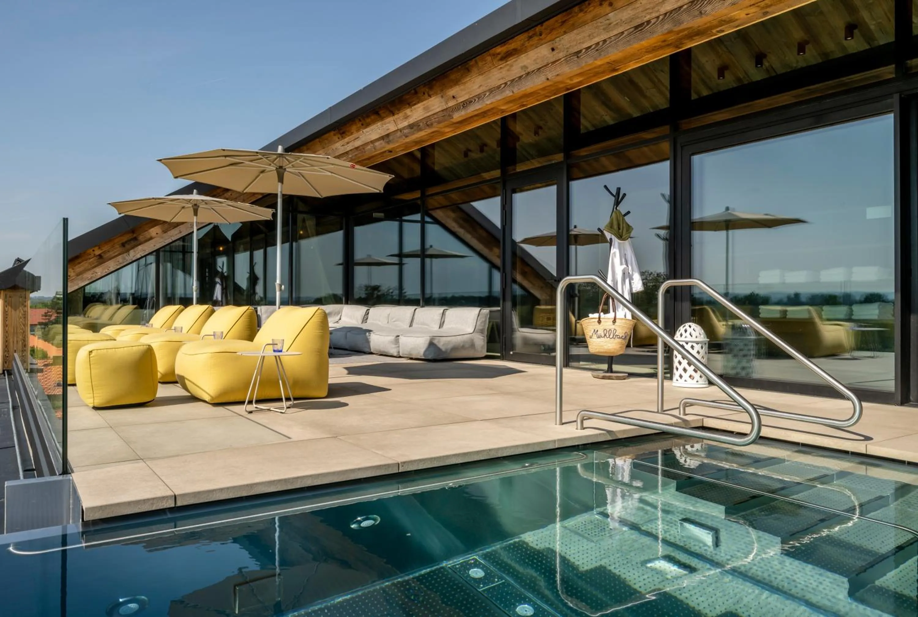 Hot Spring Bath in Wellness & Thermal Retreat Das Mühlbach