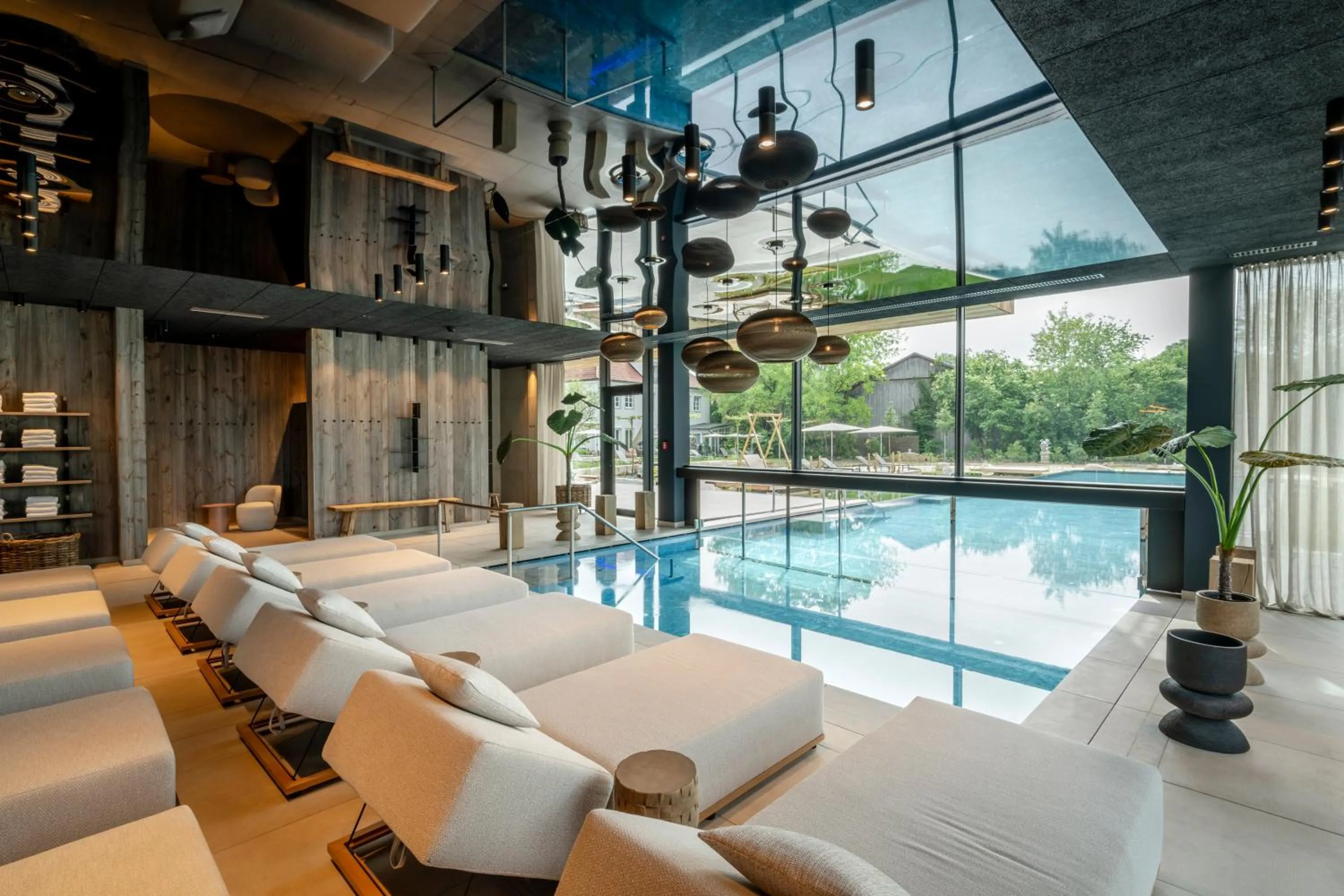 Hot Spring Bath in Wellness & Thermal Retreat Das Mühlbach