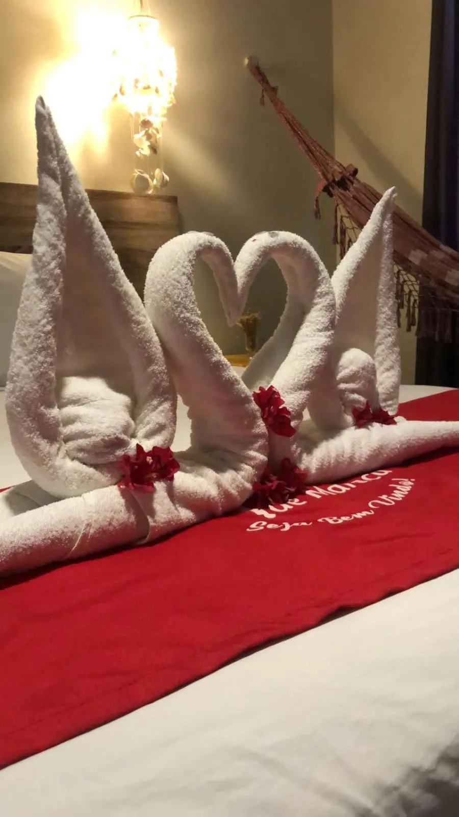 towels, Bed in Pousada Flor de Maraca