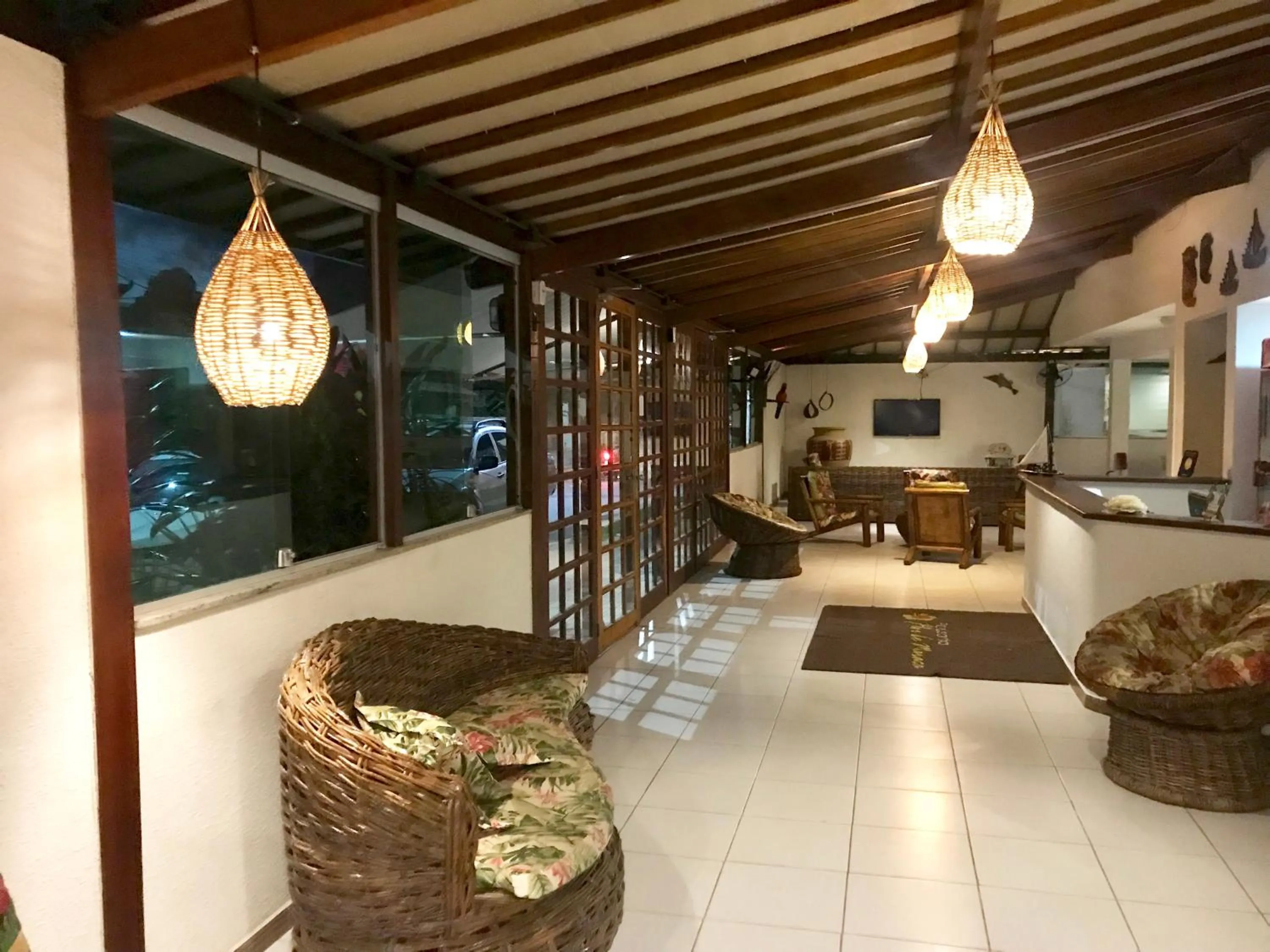Living room in Pousada Flor de Maraca