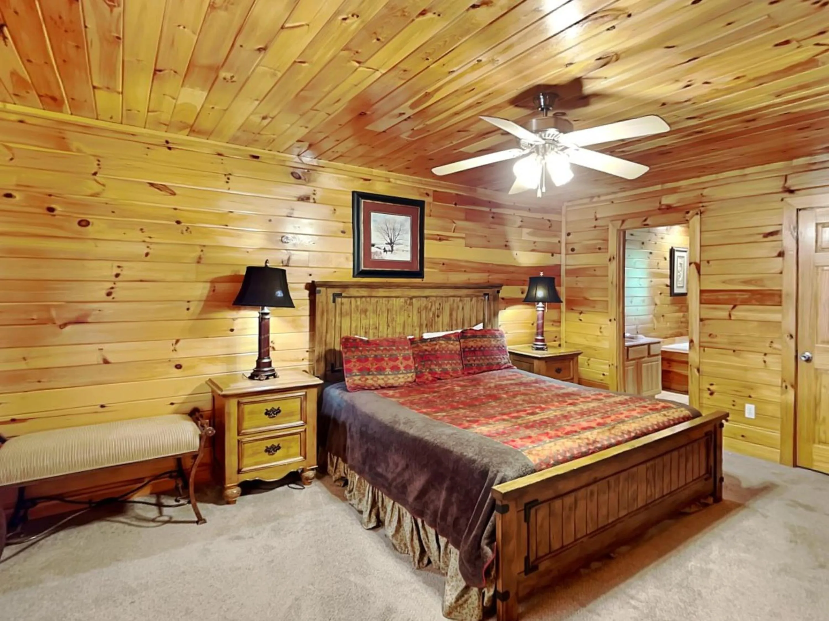 Bed in Apple Bear Lodge