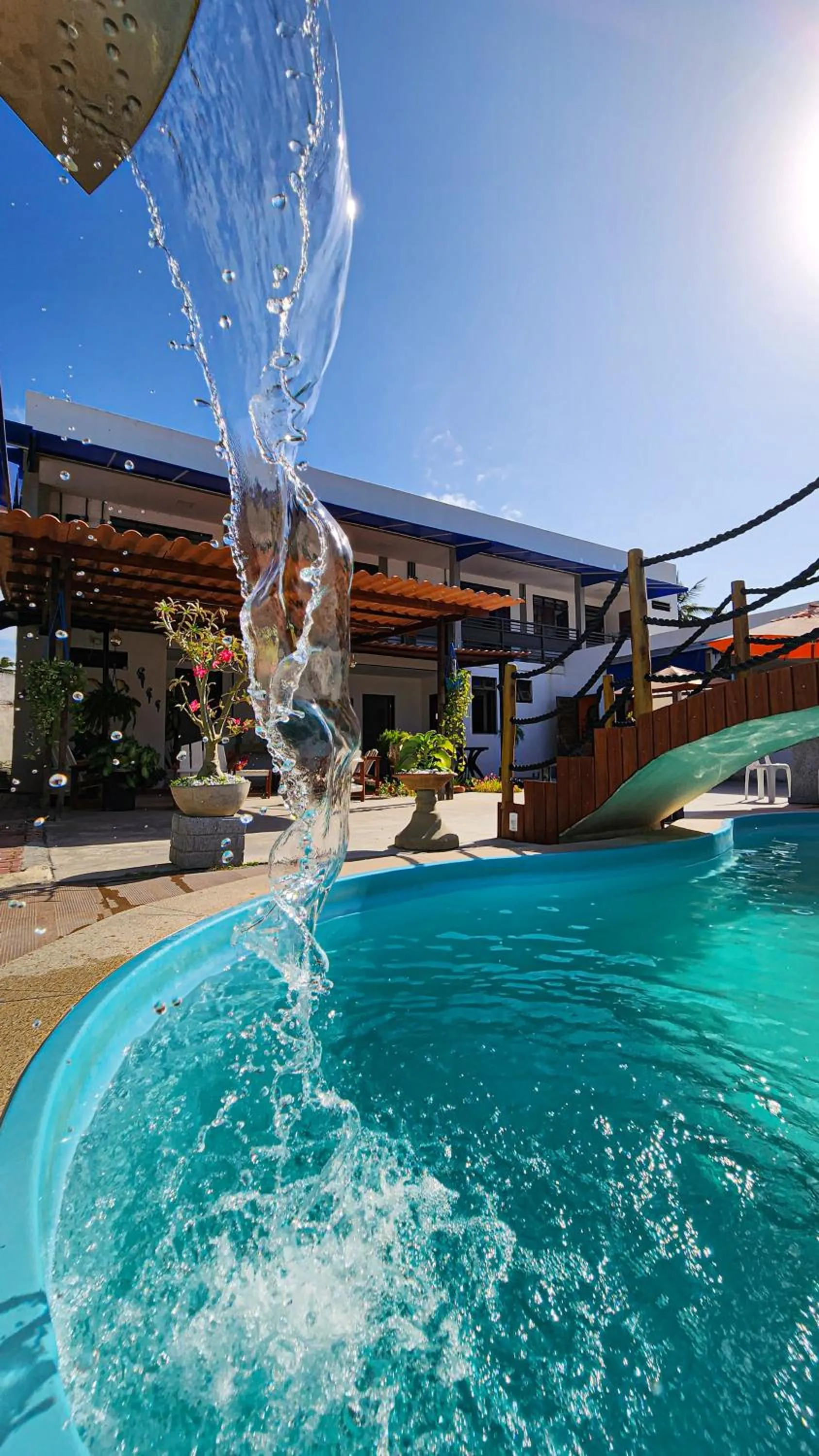 Pool view in Pousada Brisa e Mar