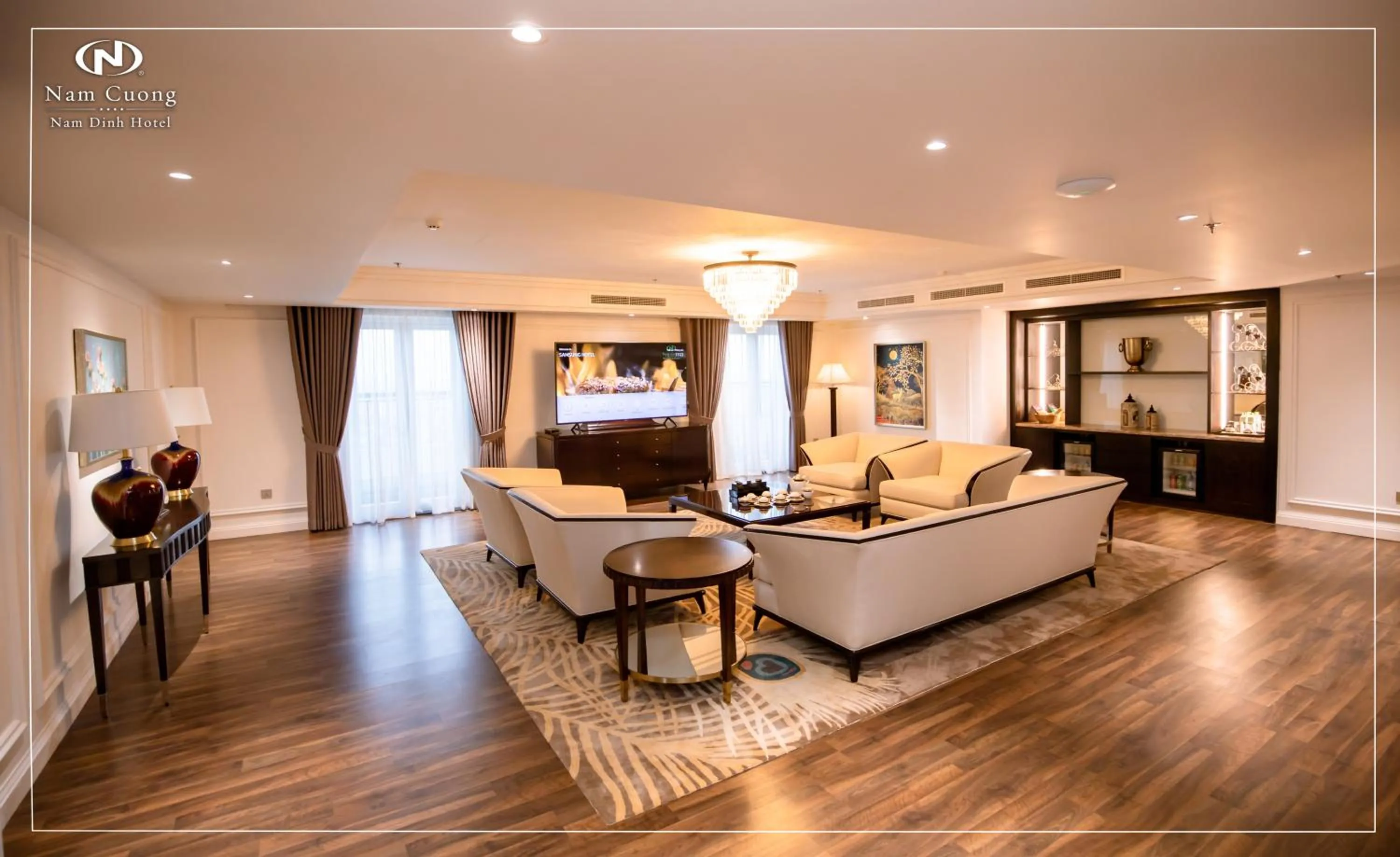 Living room in Nam Cuong Nam Dinh Hotel