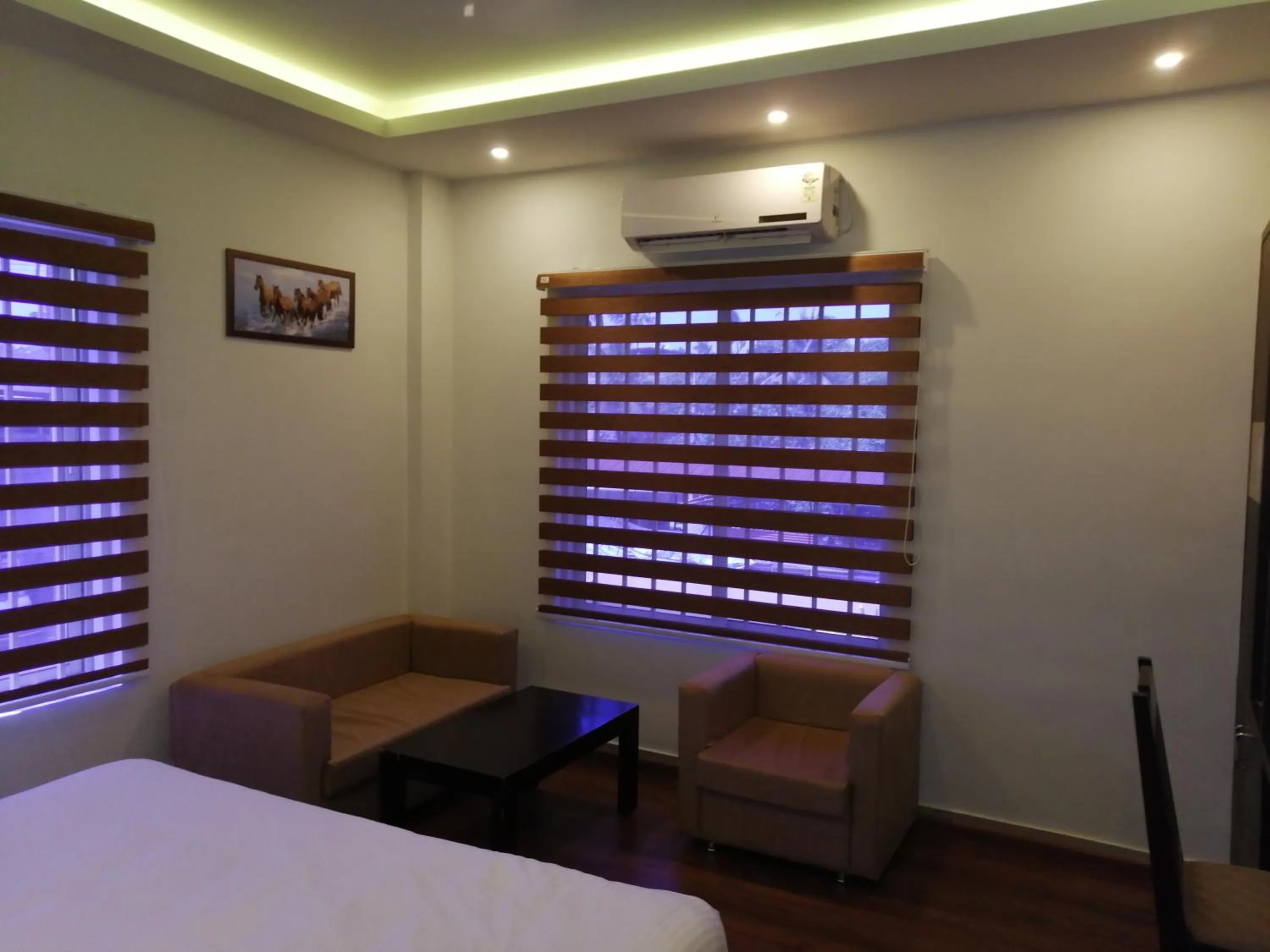 Seating area, Bed in The Orchid Suites