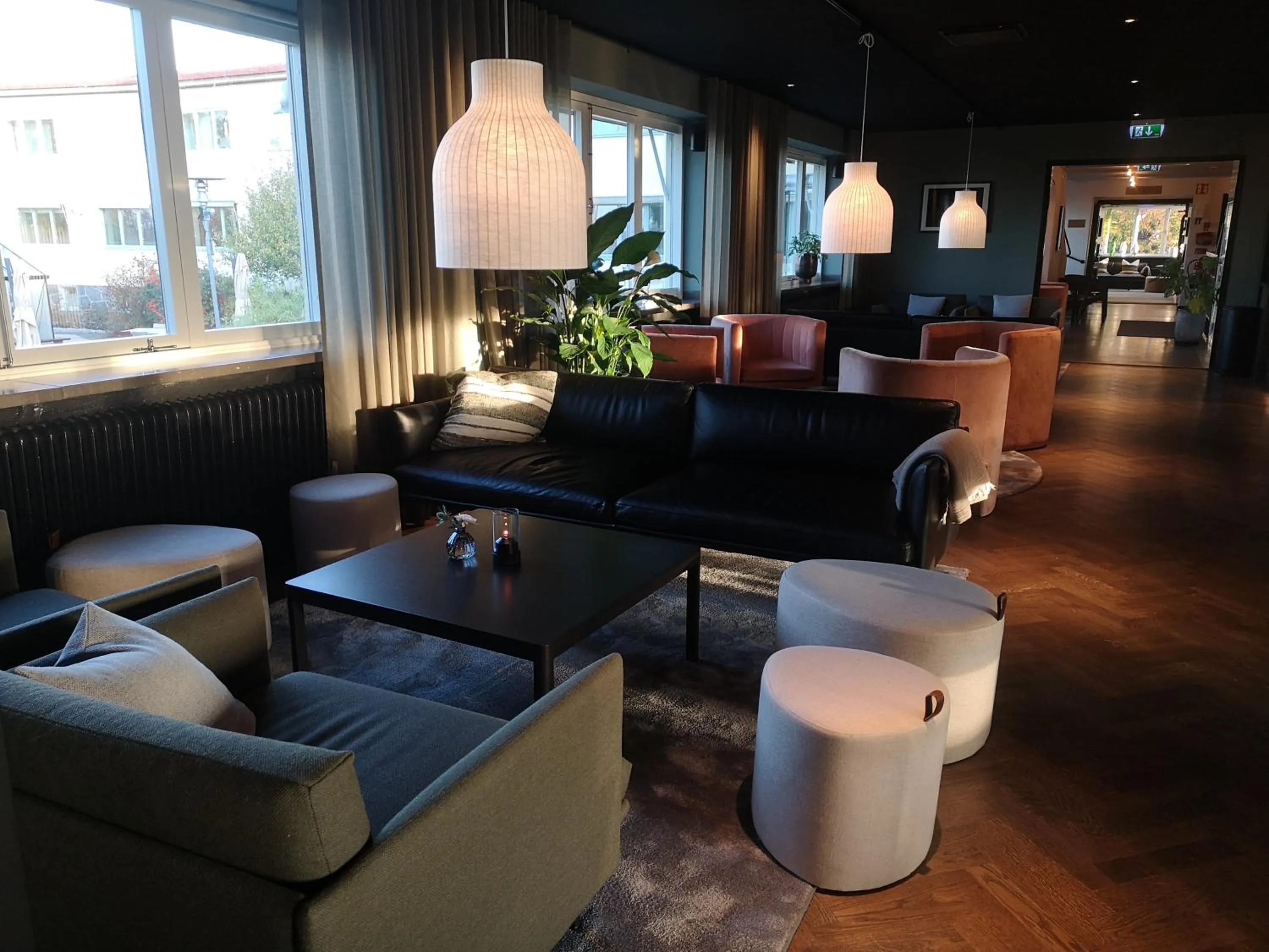 Communal lounge/ TV room in Hotell Kristina