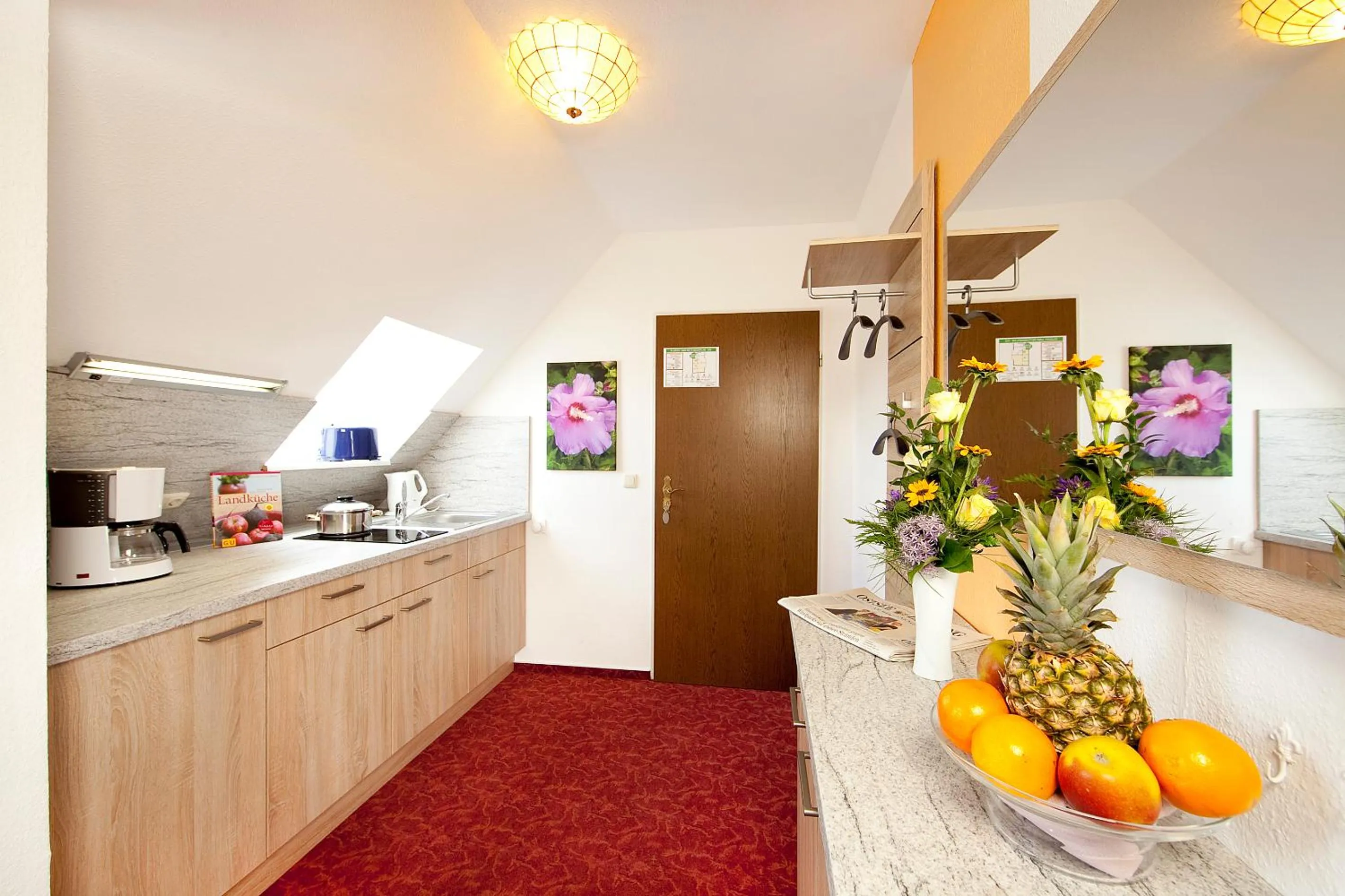 Kitchen or kitchenette in Ferienhotel Bernstein