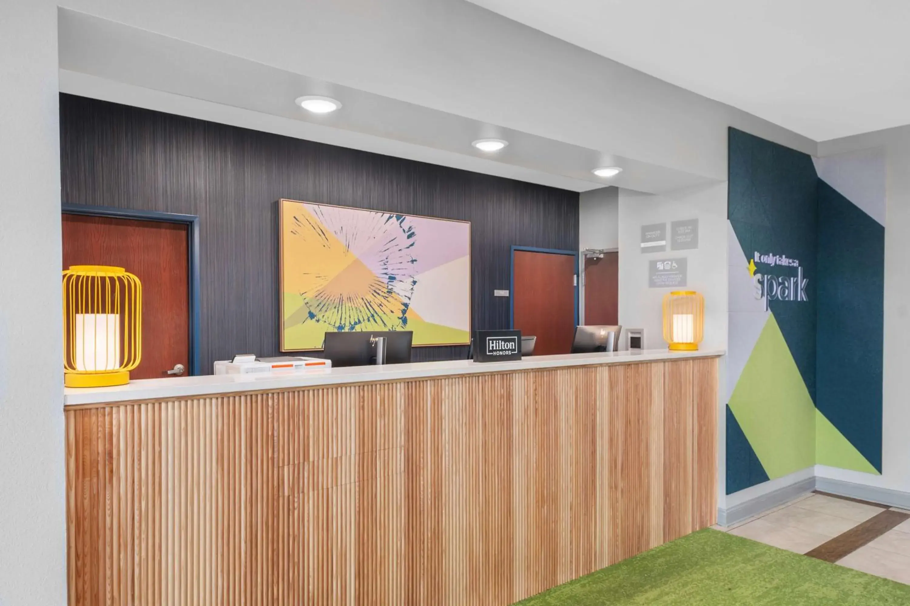 Lobby or reception in Spark by Hilton Minot Lobby or reception in Spark by Hilton Minot