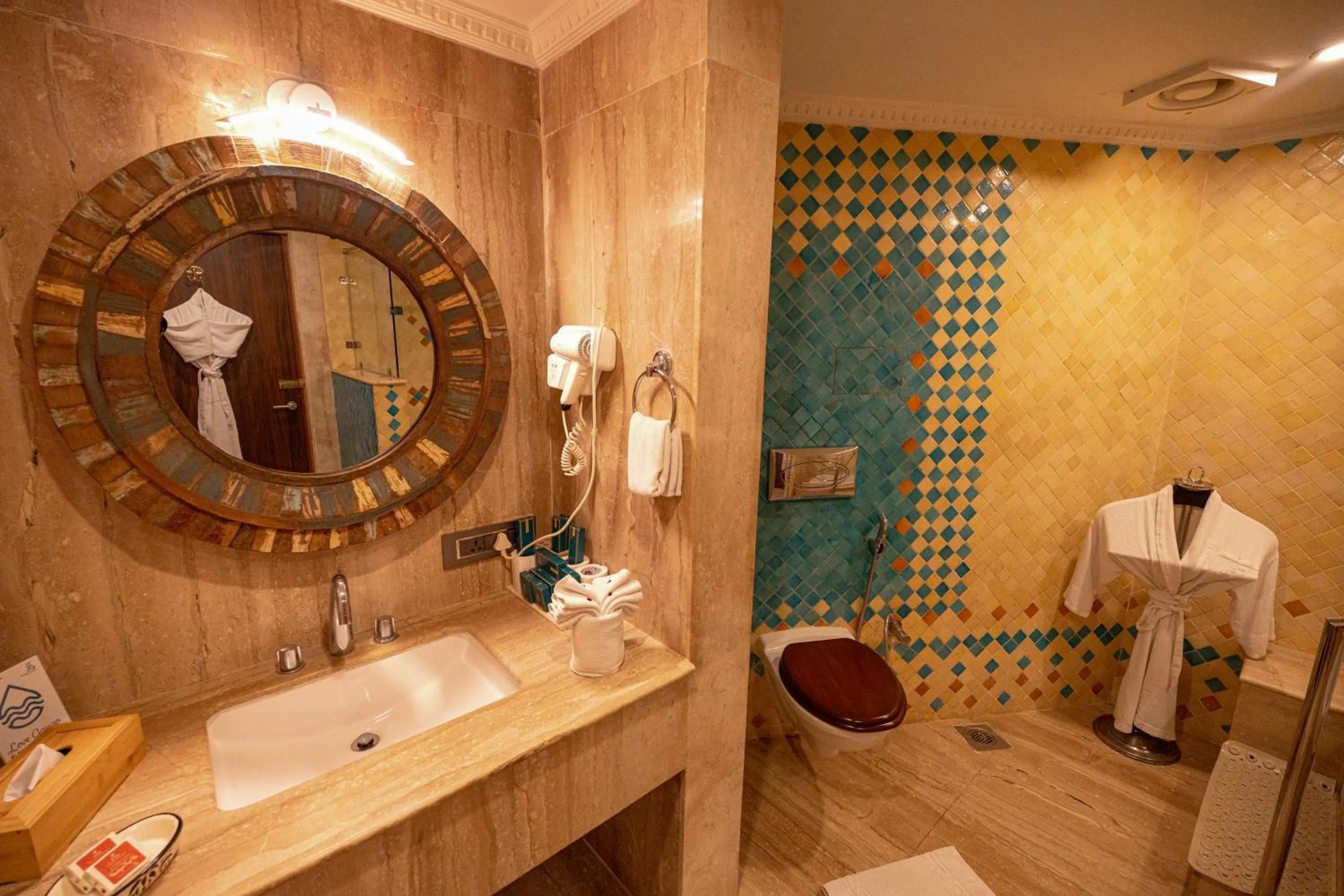 Bathroom in GANGA KINARE- A Riverside Boutique Resort, Rishikesh