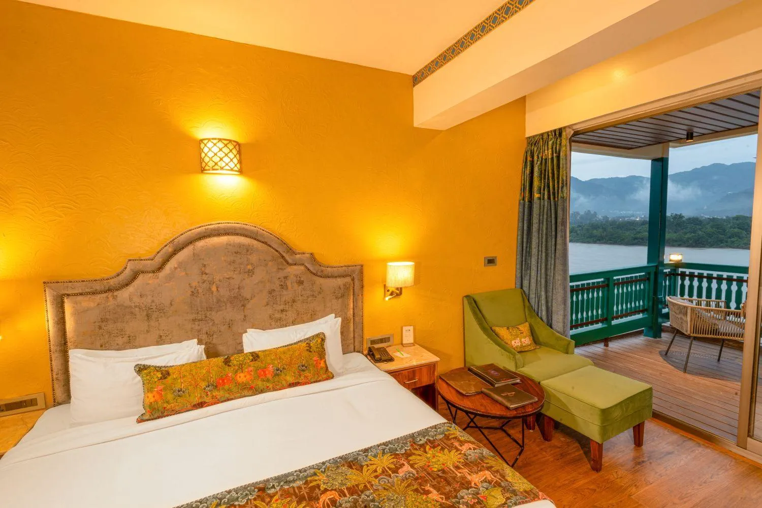 Bedroom, Bed in GANGA KINARE- A Riverside Boutique Resort, Rishikesh