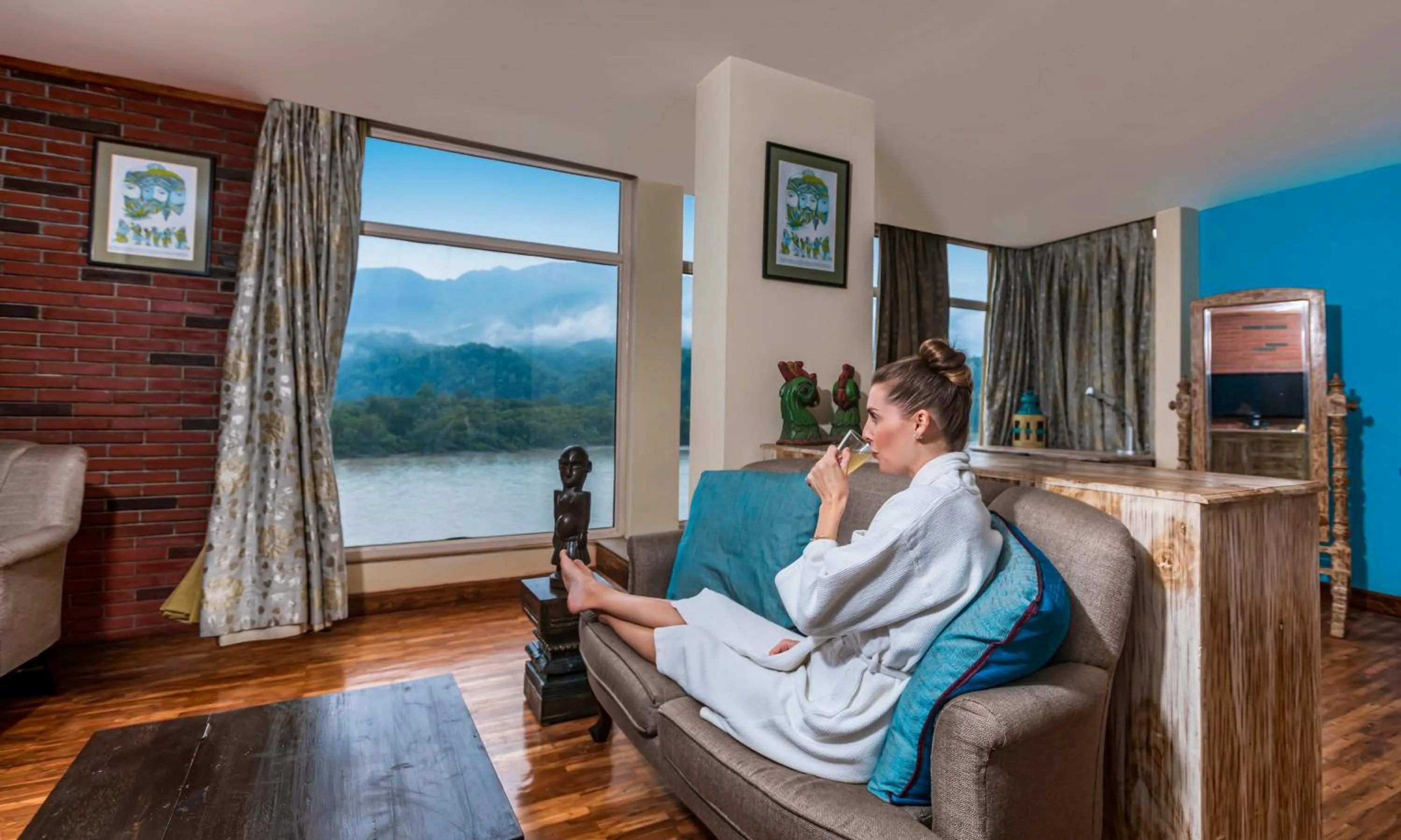 Living room in GANGA KINARE- A Riverside Boutique Resort, Rishikesh