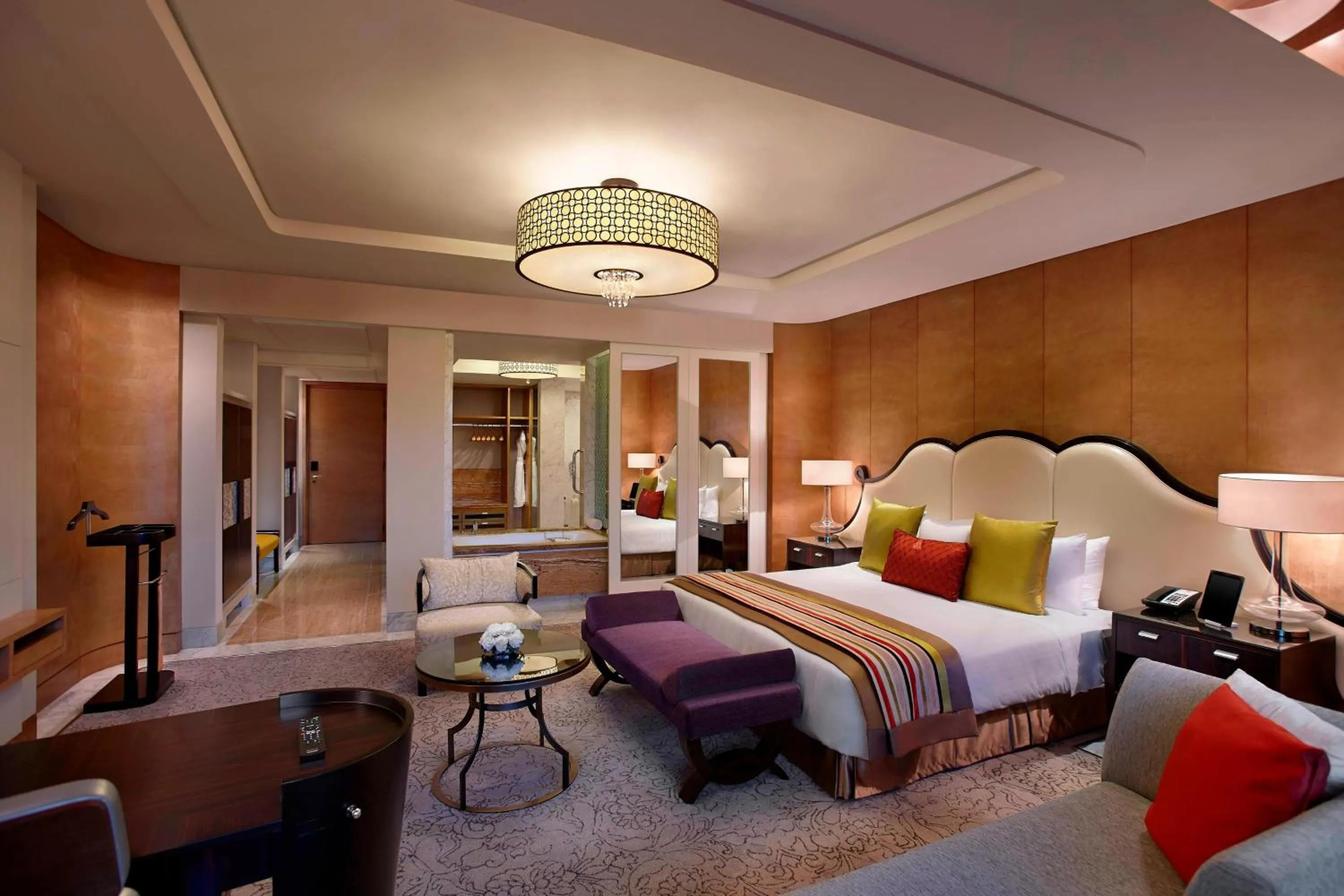 Photo of the whole room, Bed in ITC Grand Chola, a Luxury Collection Hotel, Chennai
