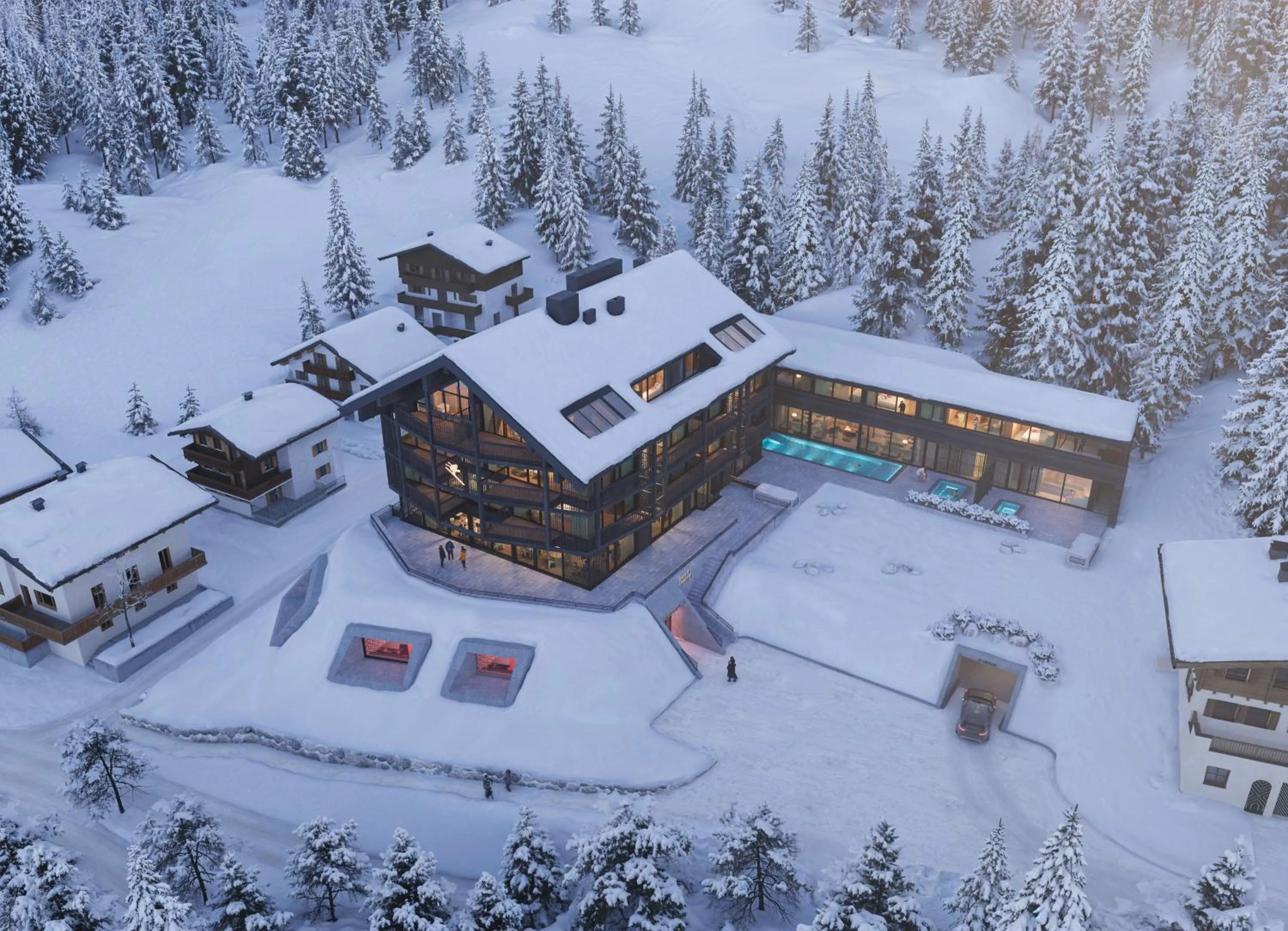 Property building in Hotel Kristberg in Lech - New hotel with Spa - opening Dezember 4th, 2025