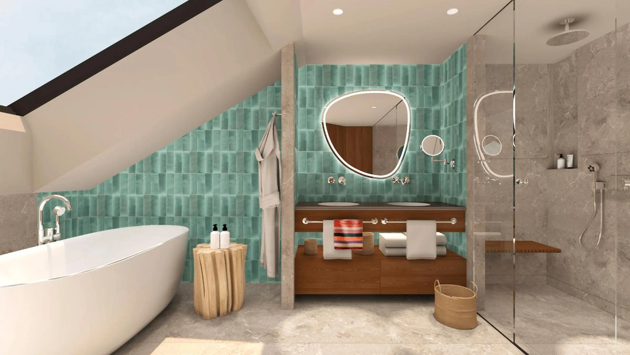 Shower in Hotel Kristberg in Lech - New hotel with Spa - opening Dezember 4th, 2025