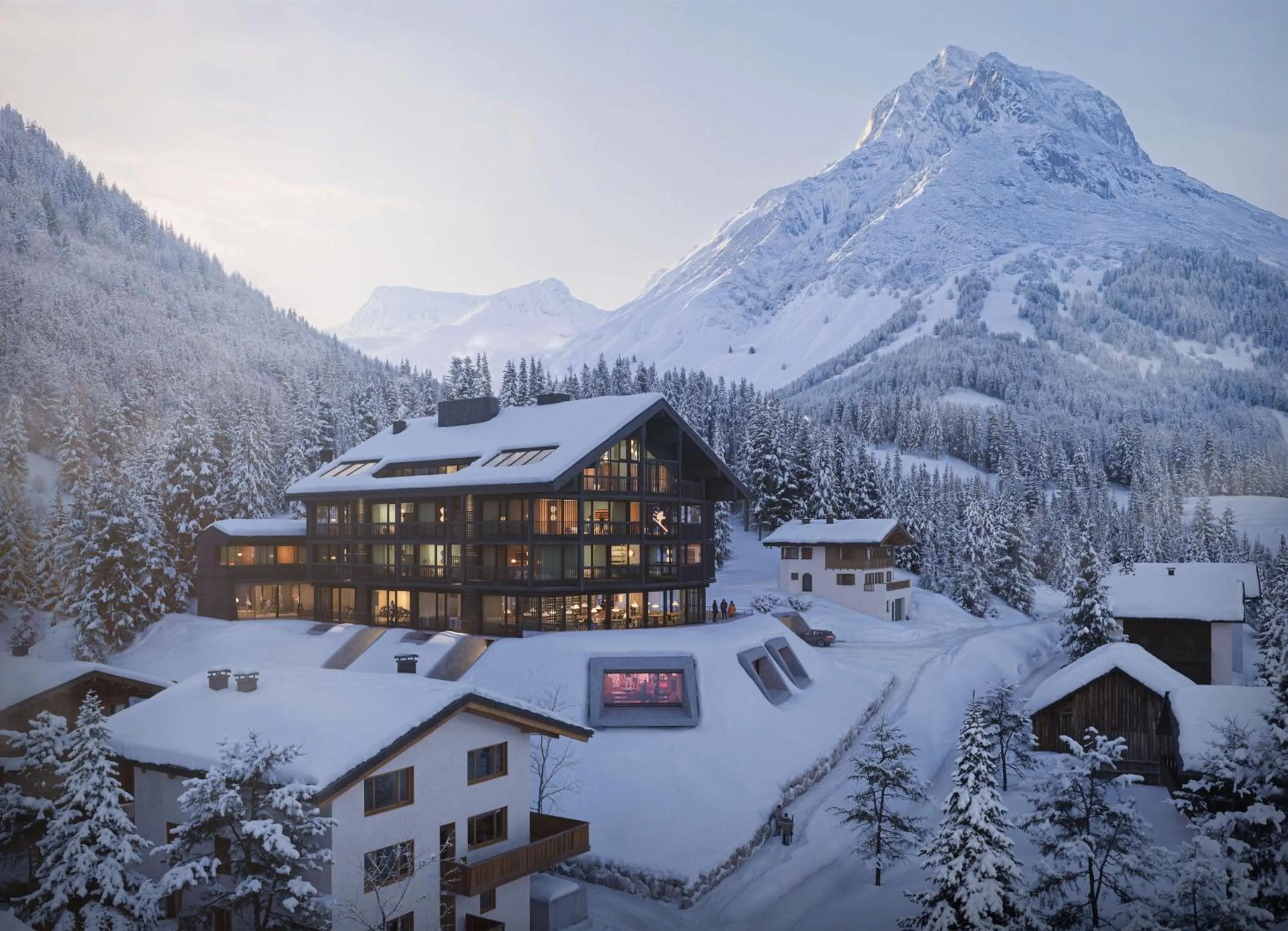 Property building in Hotel Kristberg in Lech - New hotel with Spa - opening Dezember 4th, 2025