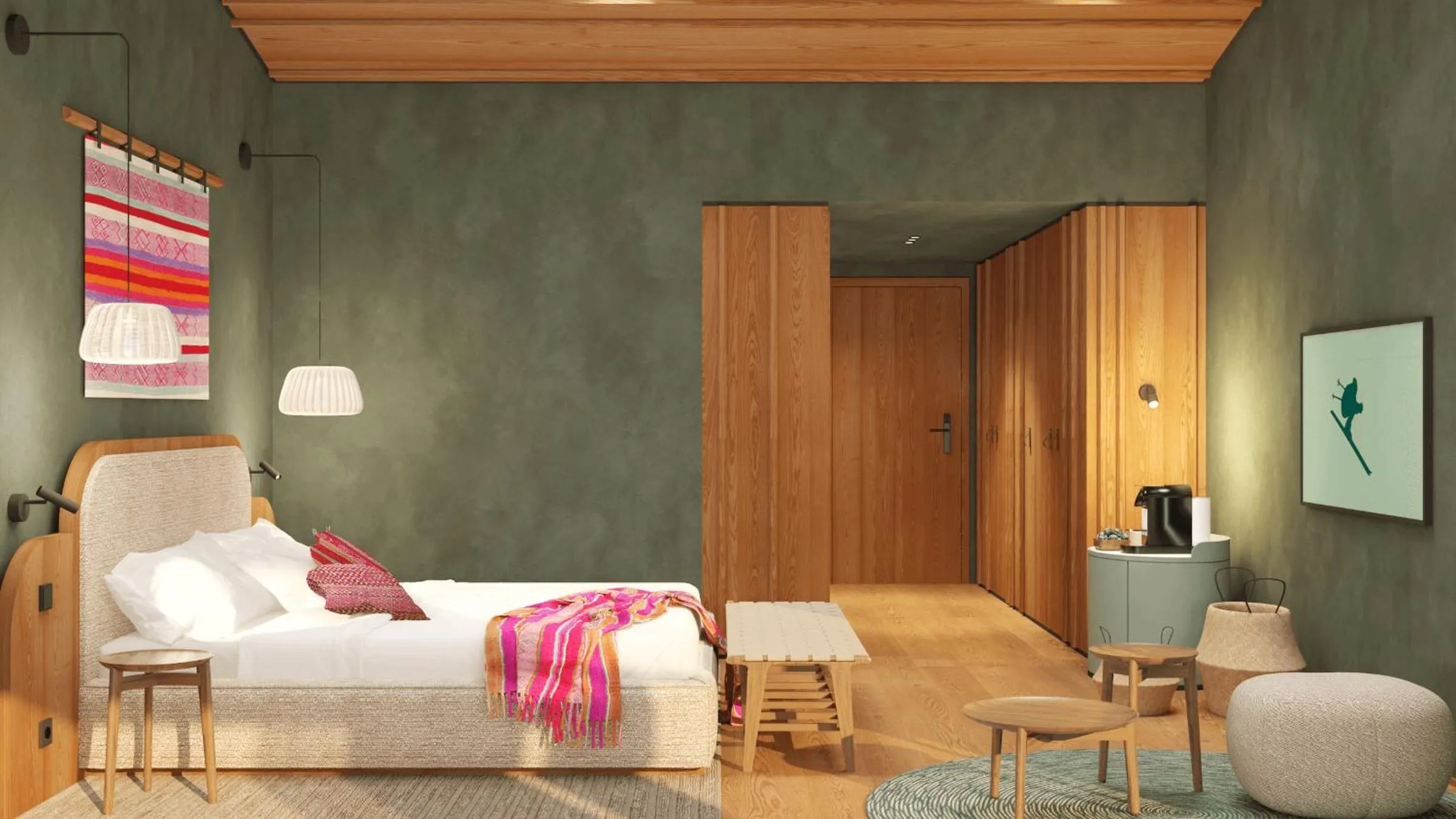 Bed in Hotel Kristberg in Lech - New hotel with Spa - opening Dezember 4th, 2025