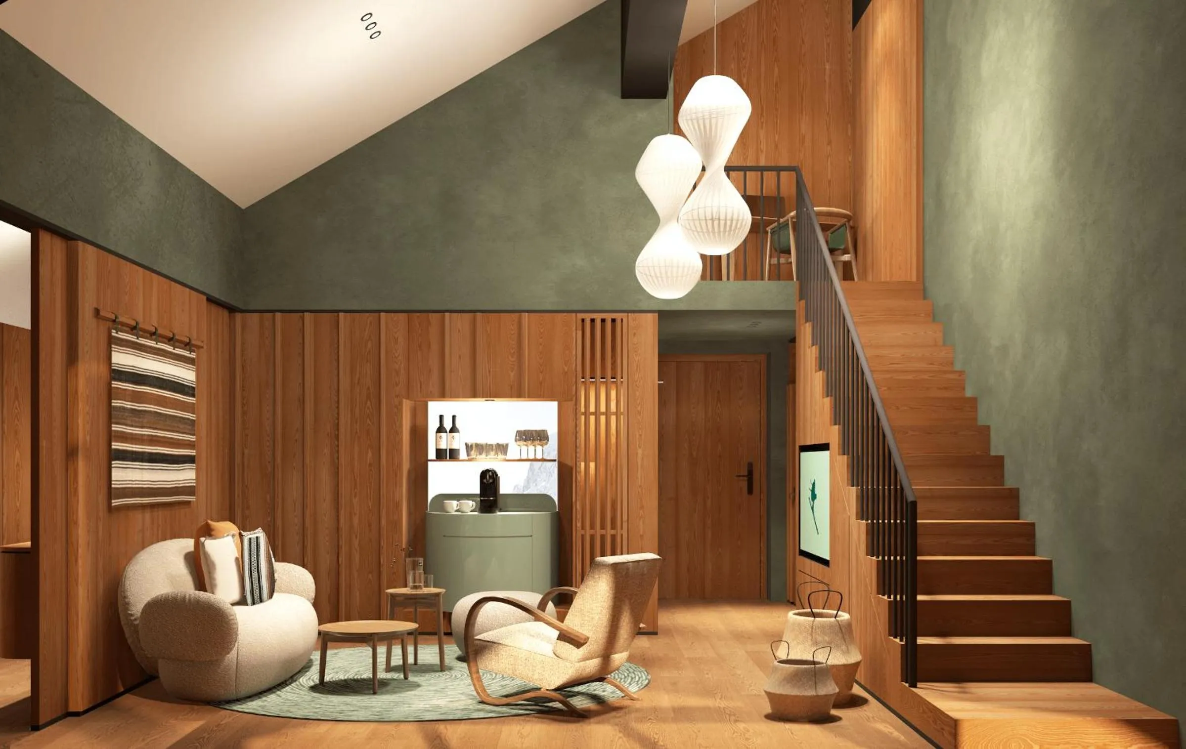 Living room in Hotel Kristberg in Lech - New hotel with Spa - opening Dezember 4th, 2025