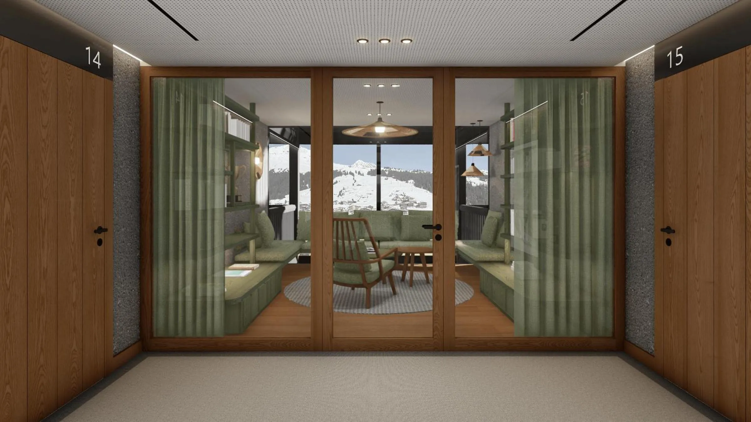Library in Hotel Kristberg in Lech - New hotel with Spa - opening Dezember 4th, 2025