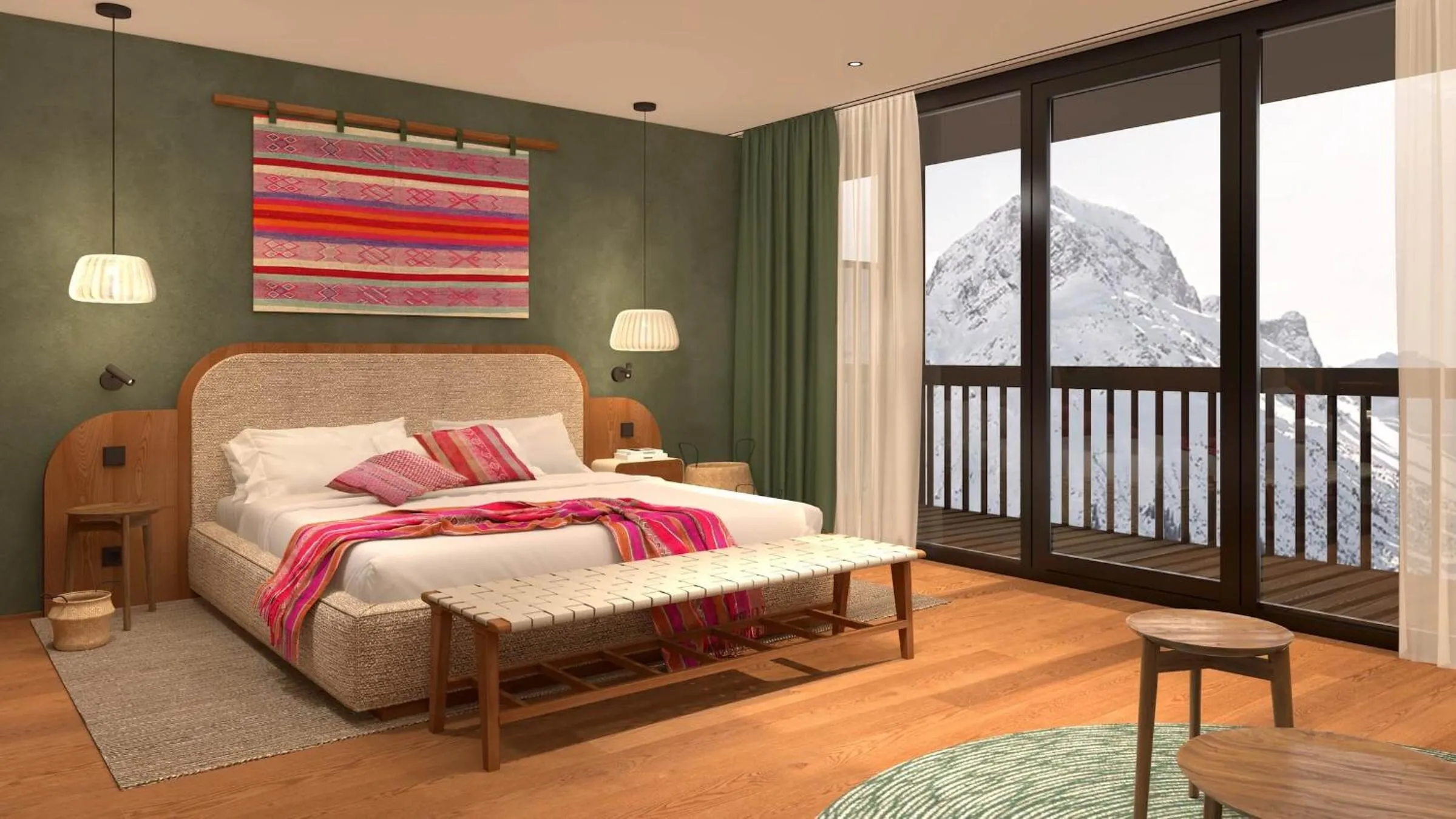Natural landscape, Bed in Hotel Kristberg in Lech - New hotel with Spa - opening Dezember 4th, 2025