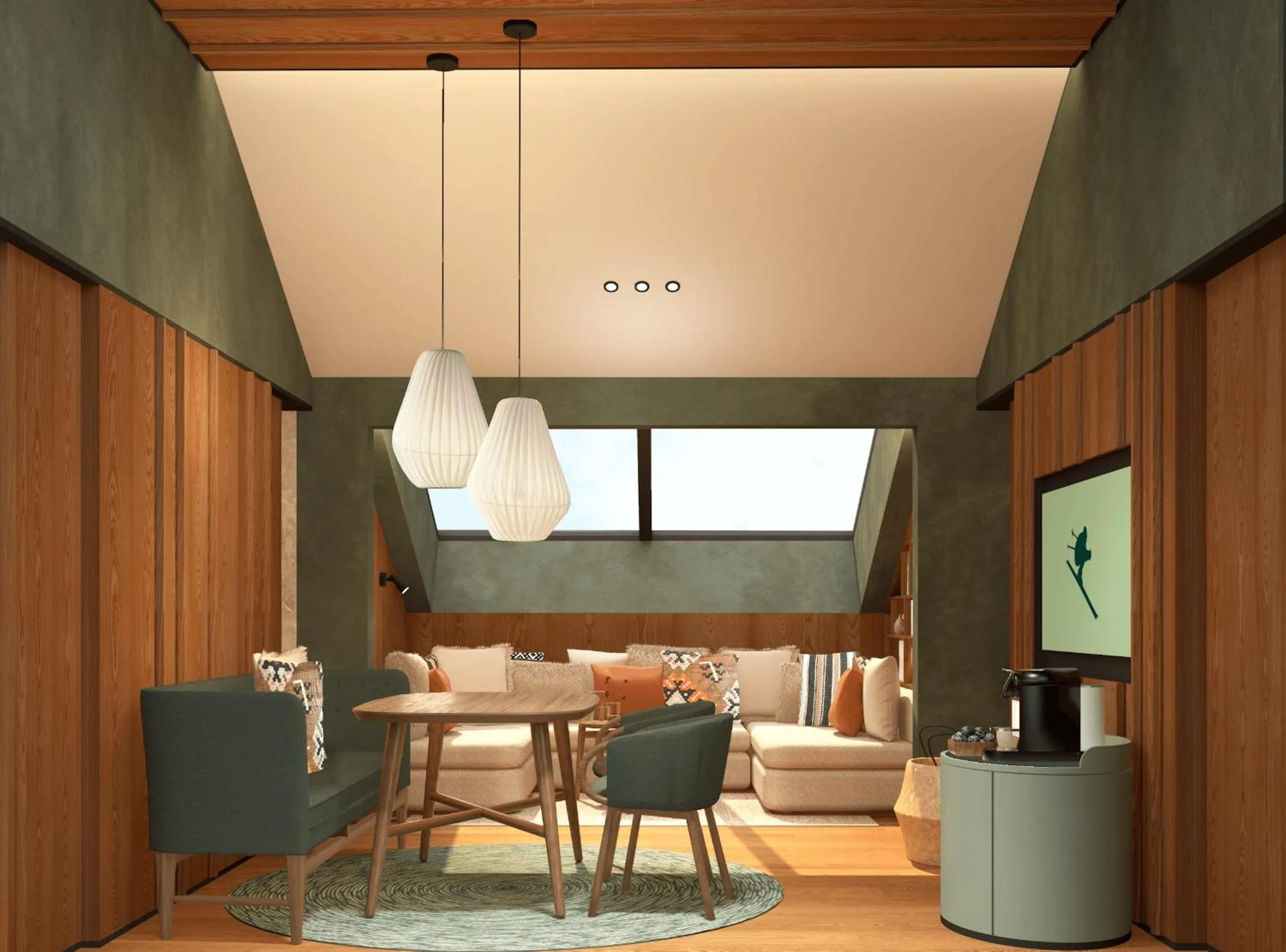 Living room in Hotel Kristberg in Lech - New hotel with Spa - opening Dezember 4th, 2025