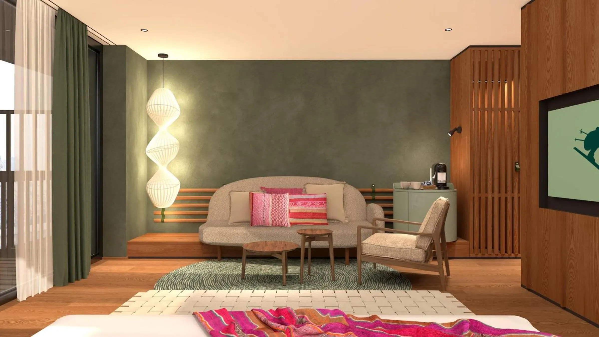 Living room in Hotel Kristberg in Lech - New hotel with Spa - opening Dezember 4th, 2025
