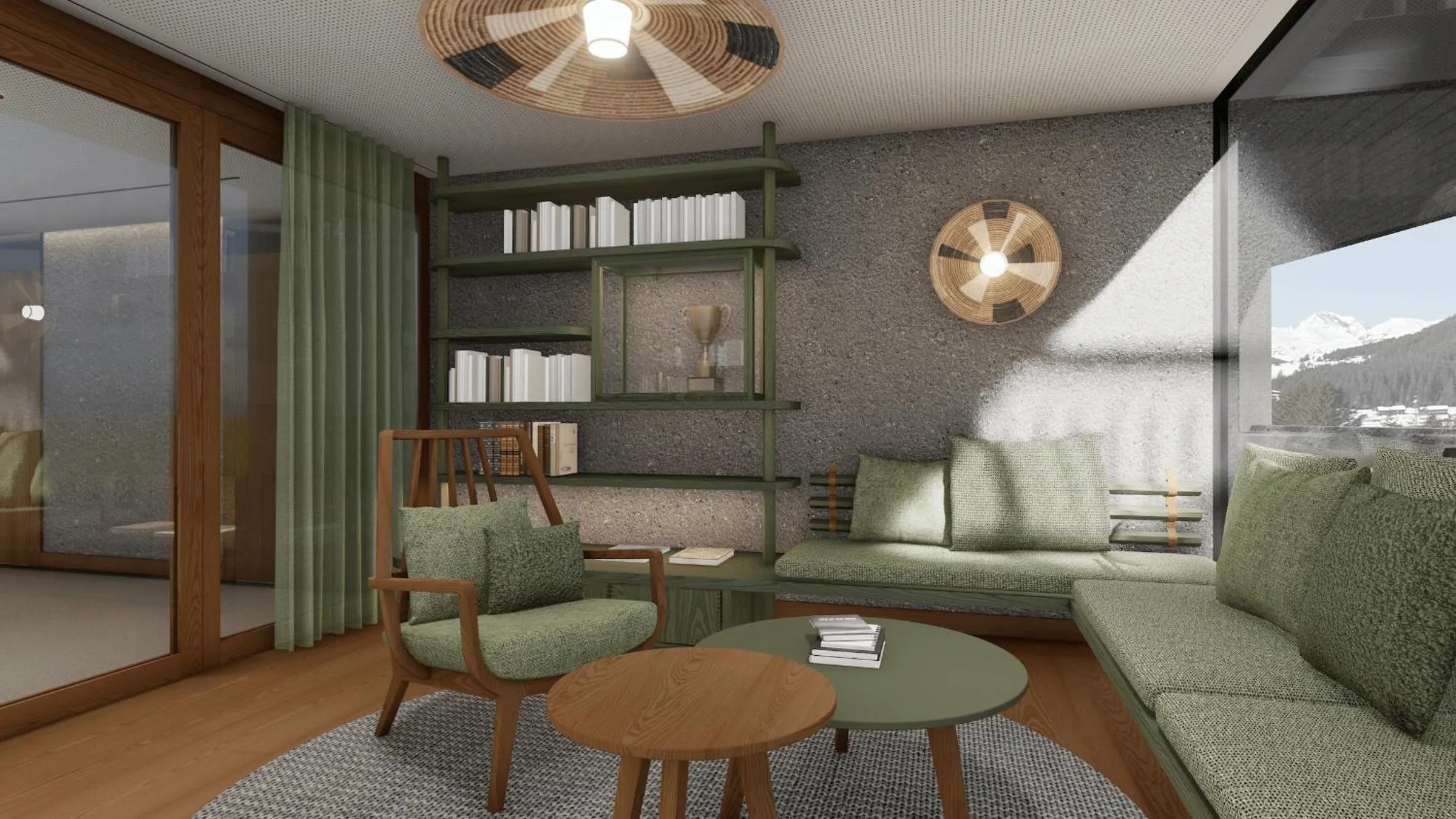 Library in Hotel Kristberg in Lech - New hotel with Spa - opening Dezember 4th, 2025