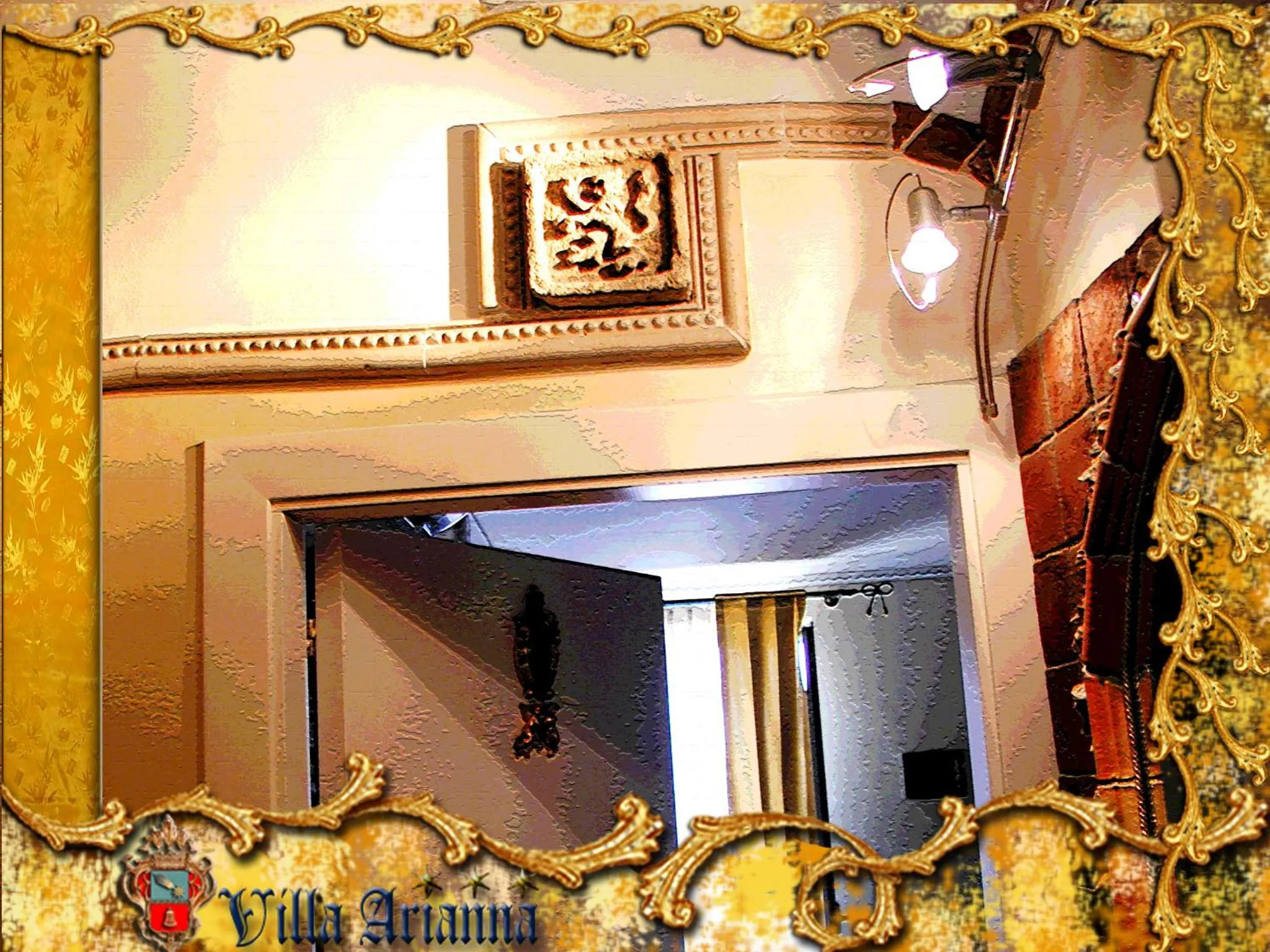 Decorative detail in Villa Arianna B&B