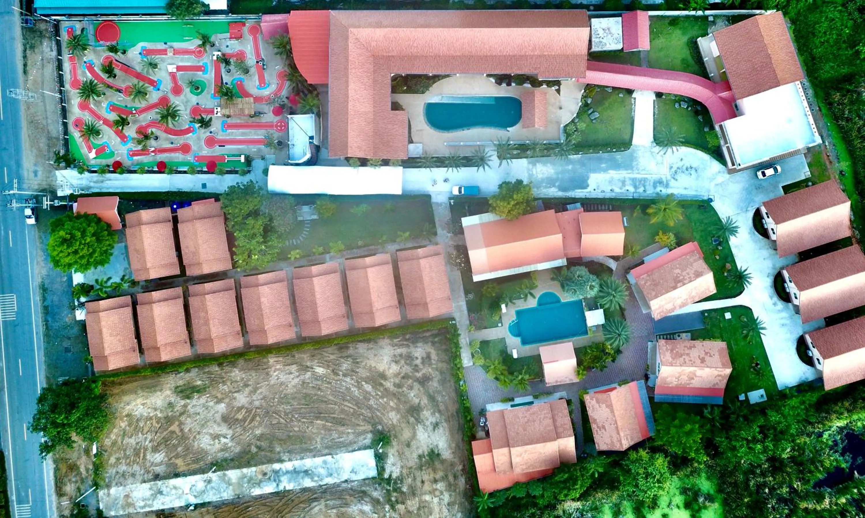 Bird's eye view in Chang Noi Hua Hin Pranburi fully accessible barrierefrei resort
