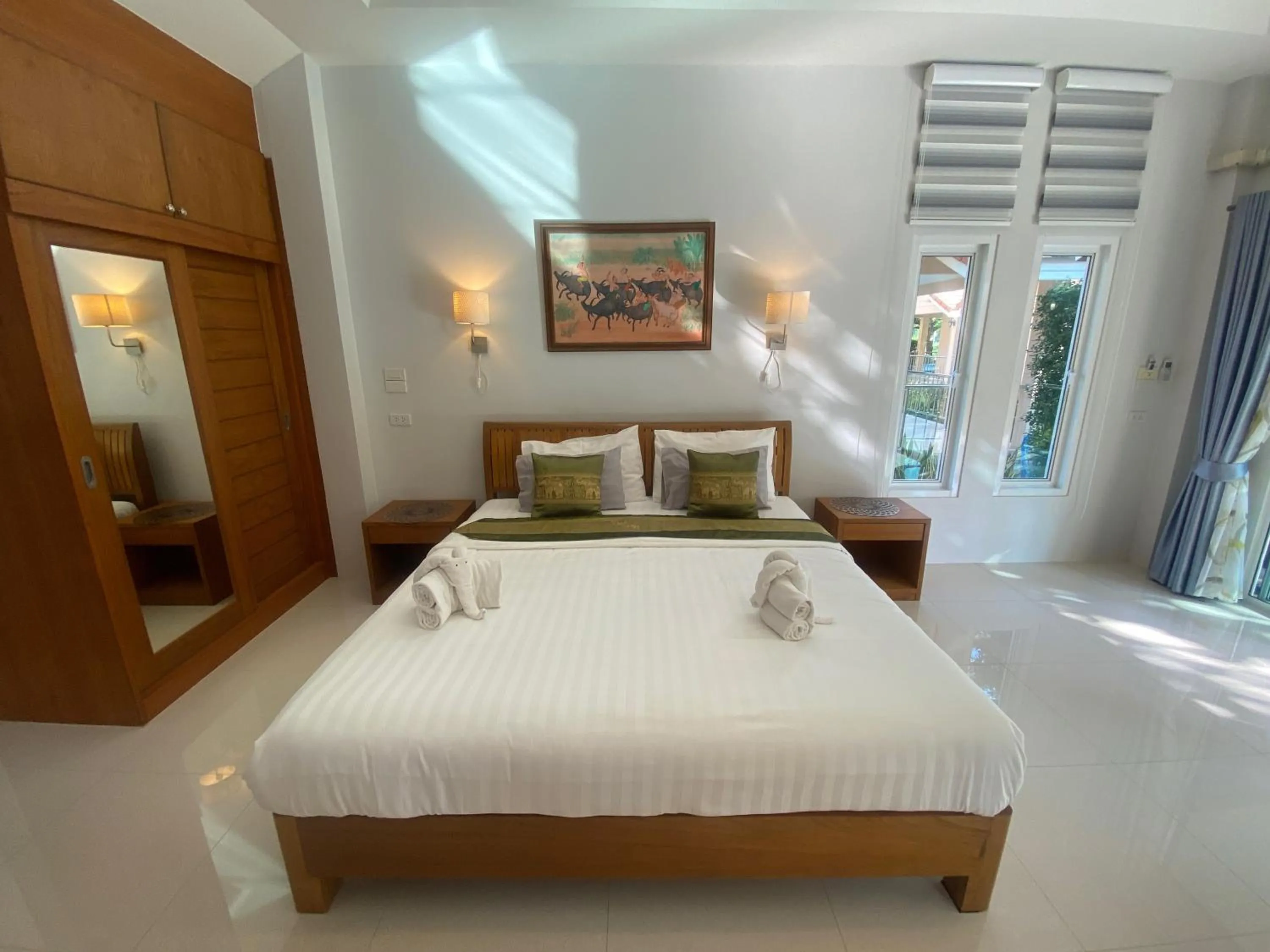Bedroom, Bed in Chang Noi Hua Hin Pranburi fully accessible barrierefrei resort