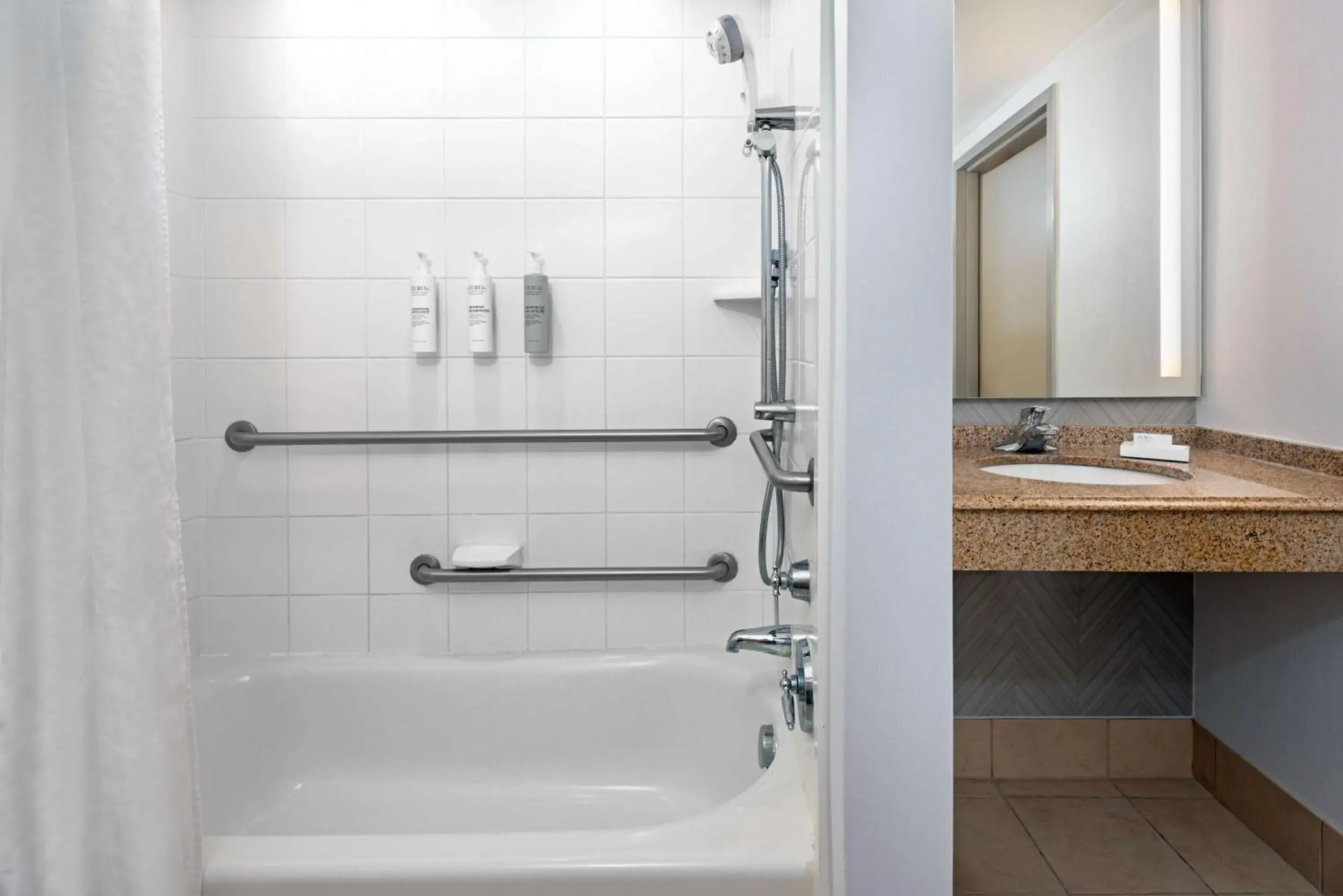 Bathroom in Hilton Garden Inn Tampa Airport/Westshore Bathroom in Hilton Garden Inn Tampa Airport/Westshore