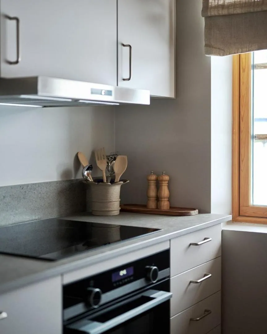 Kitchen or kitchenette in Lofsdalens Fjällhotell & Hotellbyns Lägenheter