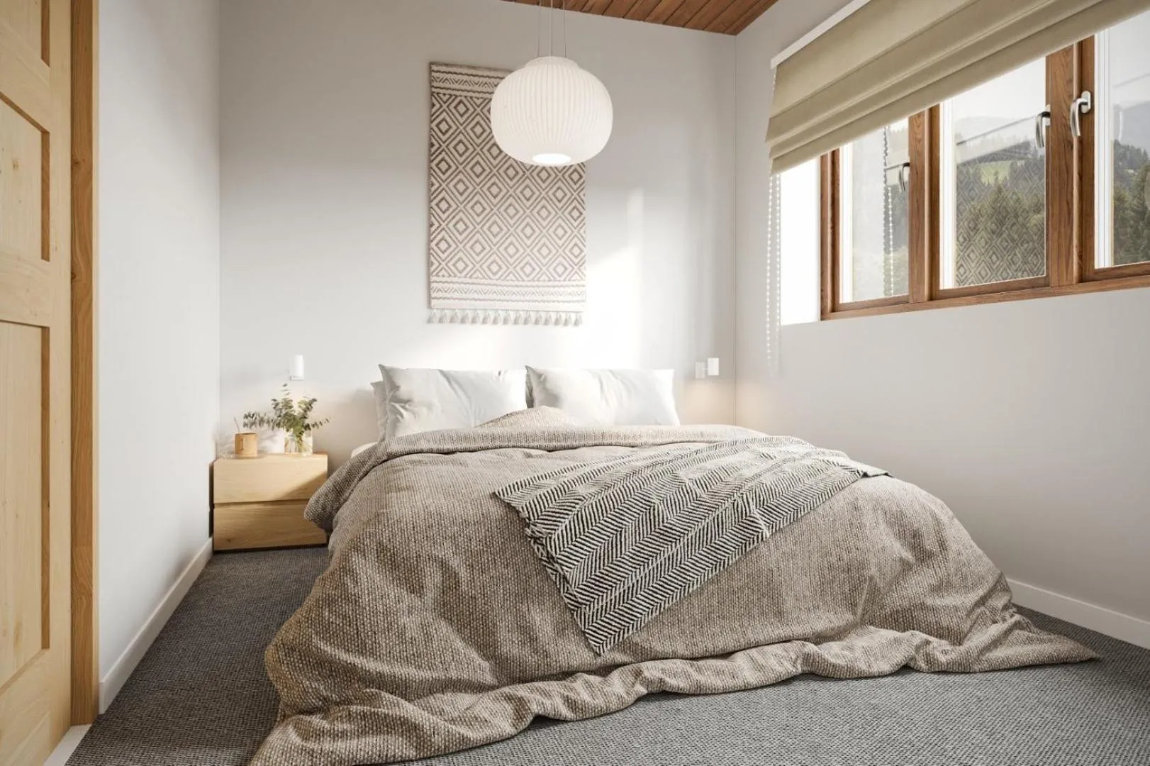 Bed in Lofsdalens Fjällhotell & Hotellbyns Lägenheter